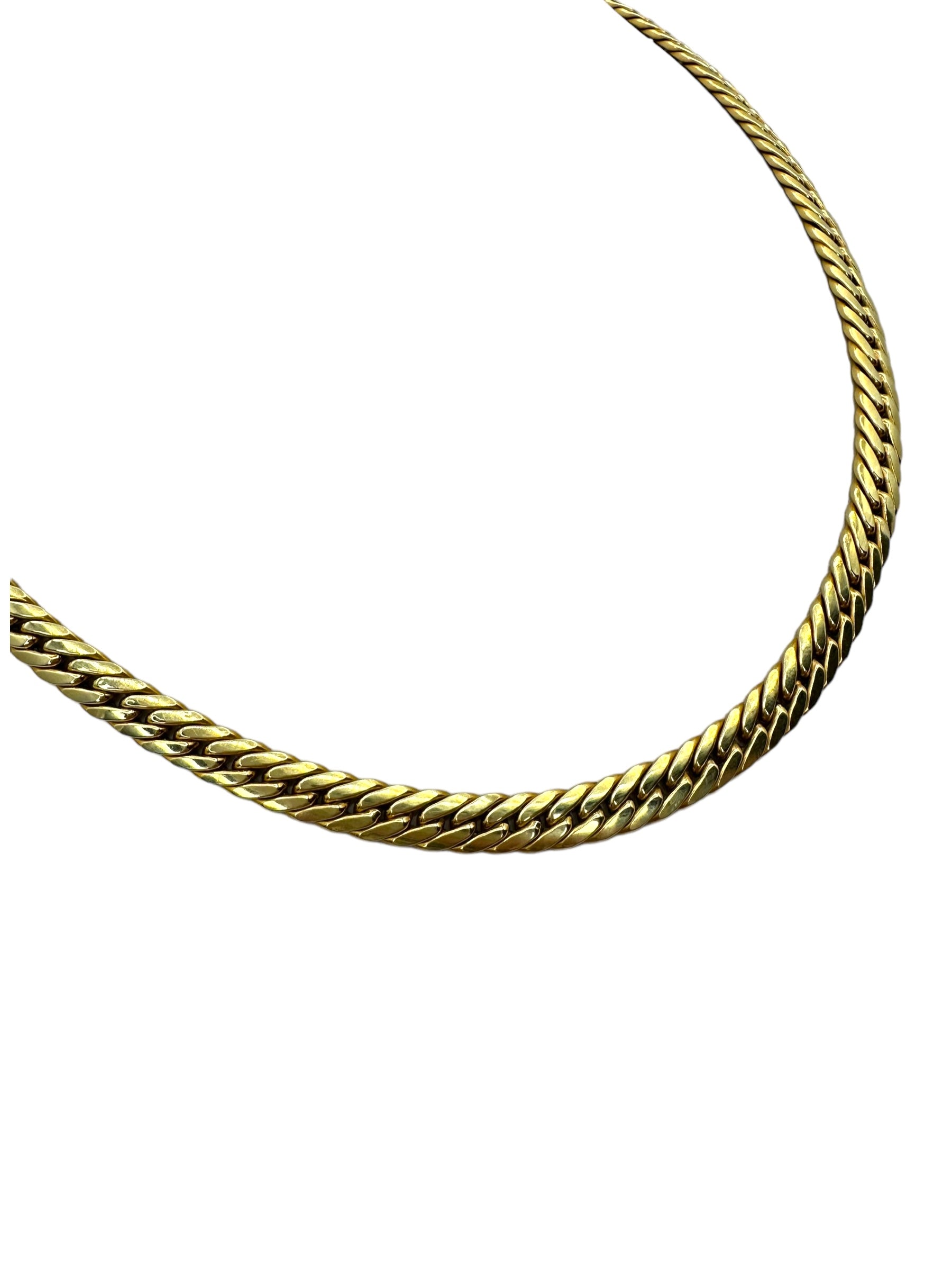 14k Flat Curb Chain Necklace