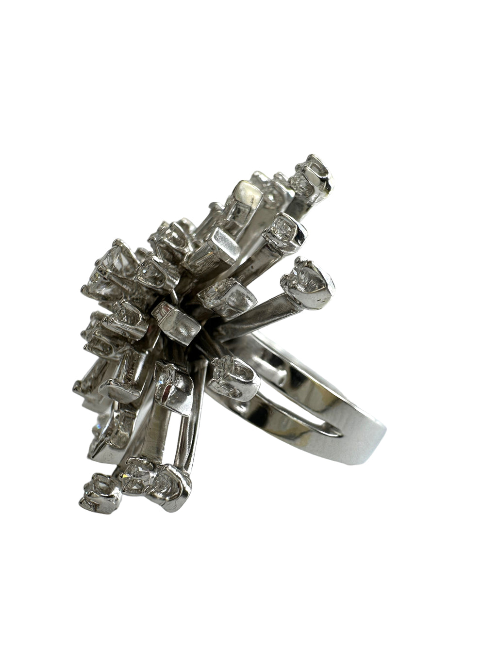 14k Diamond Starburst Ring