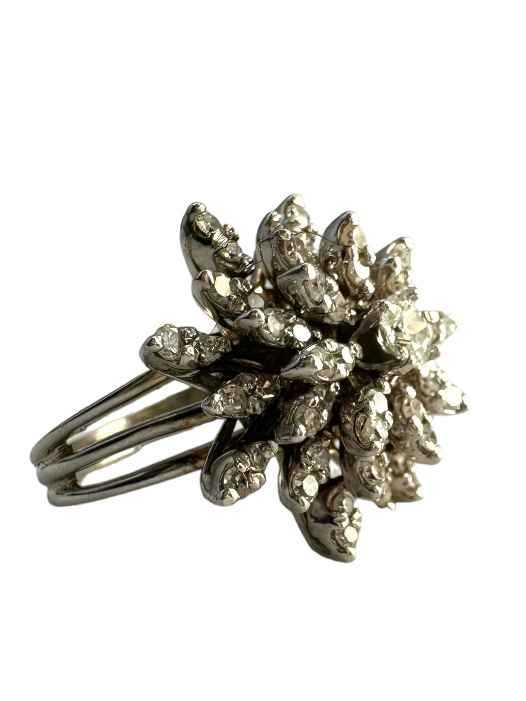 14k Diamond Starburst Cocktail Ring in