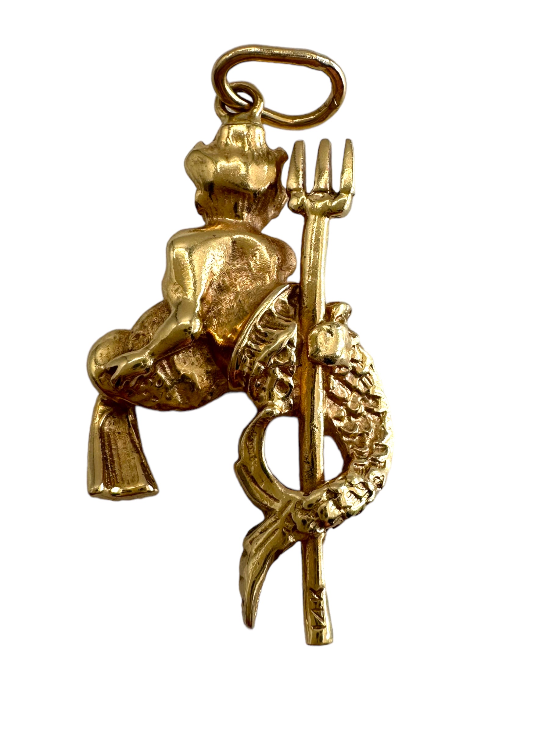 14k Neptune Pendant