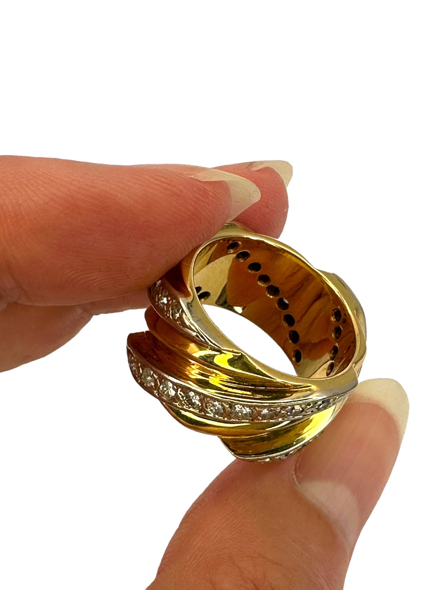 18k Diamond Eternity Spiral Ring