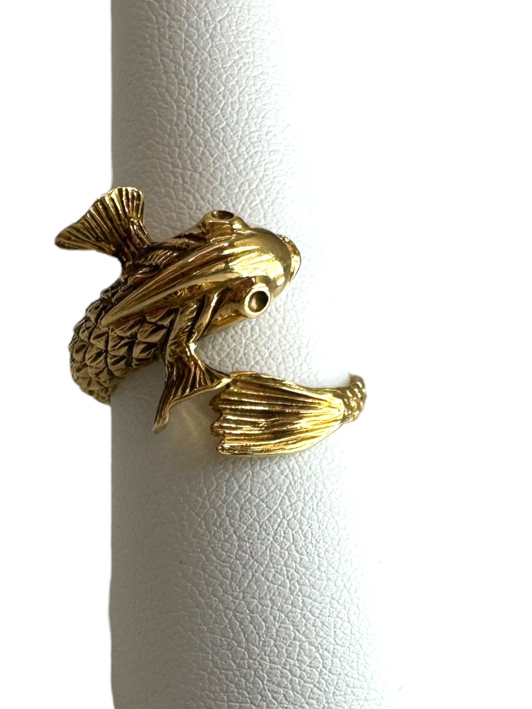 18k Koi Fish Wrap Ring