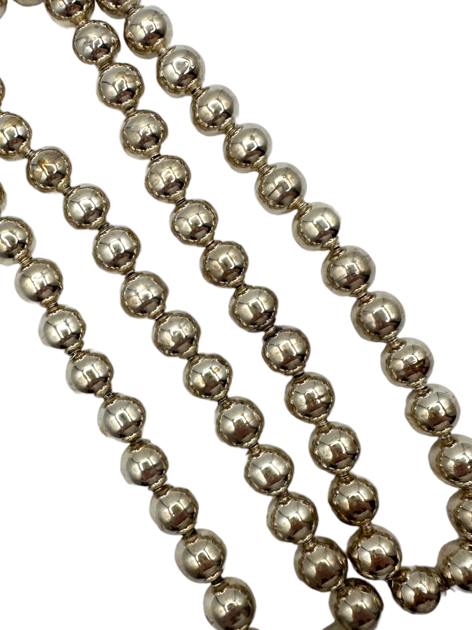 Sterling Silver Mexican Ball Link Necklace