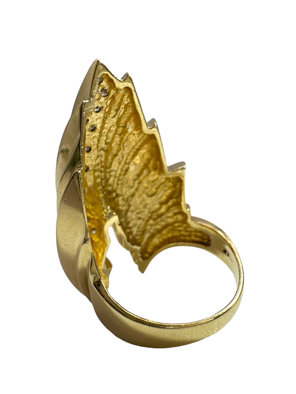 14k Diamond Edgy Shard Ring