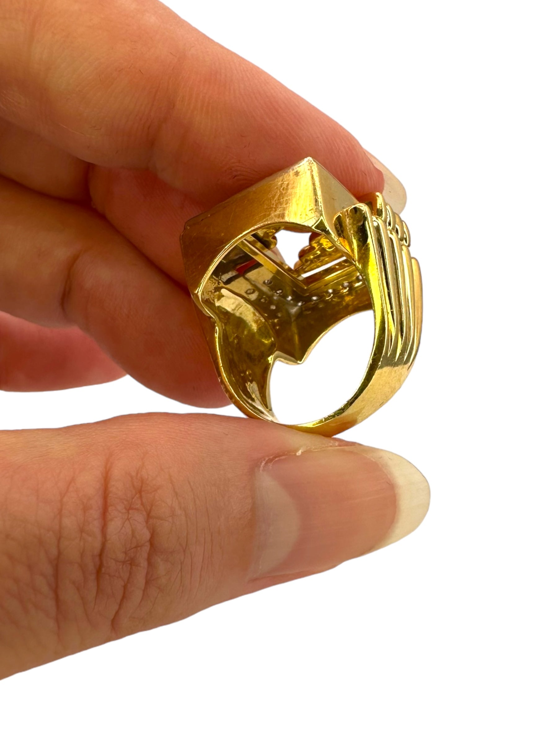 18k Geometric Diamond Ring