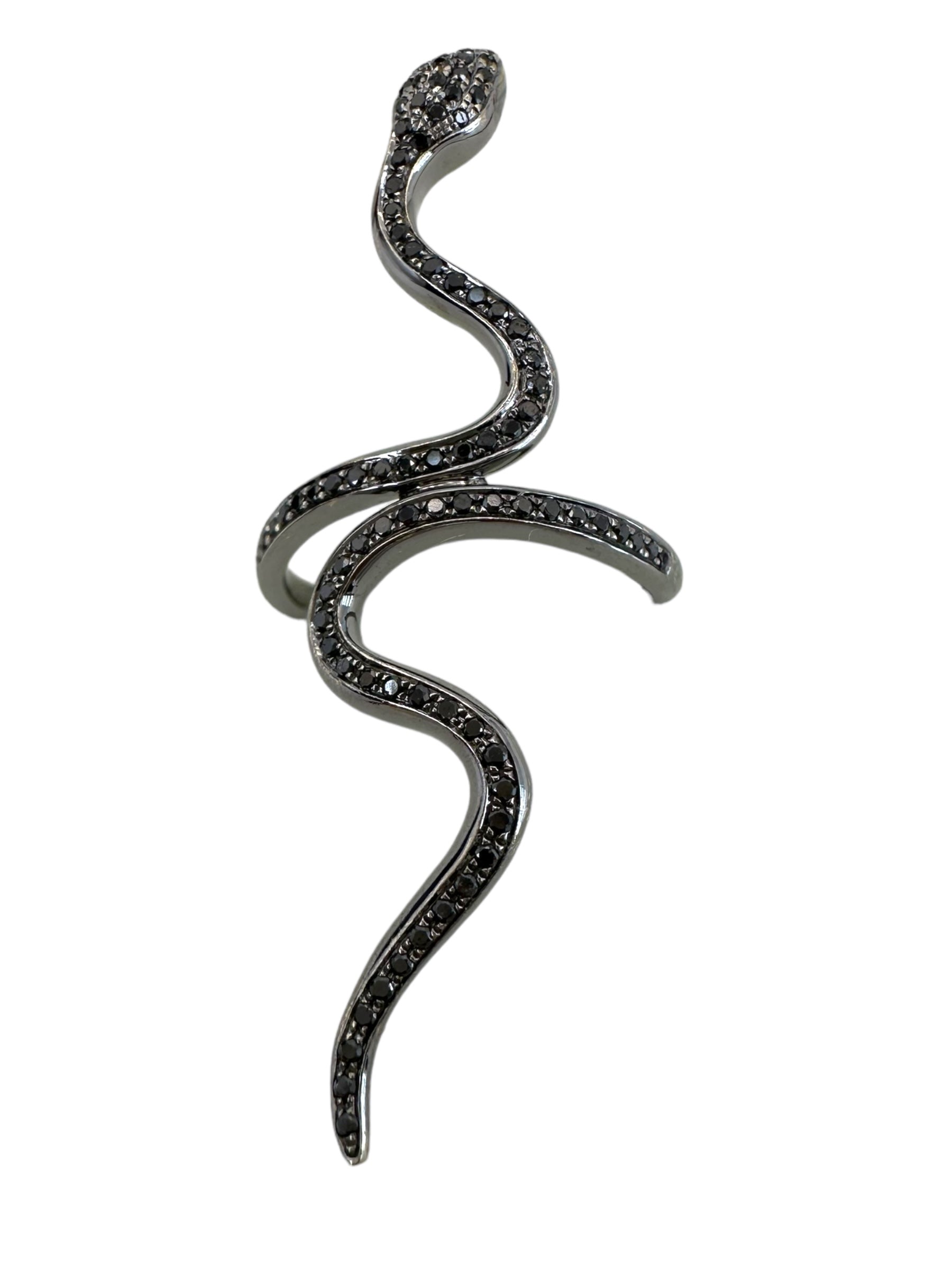 14k Diamond Snake Ring
