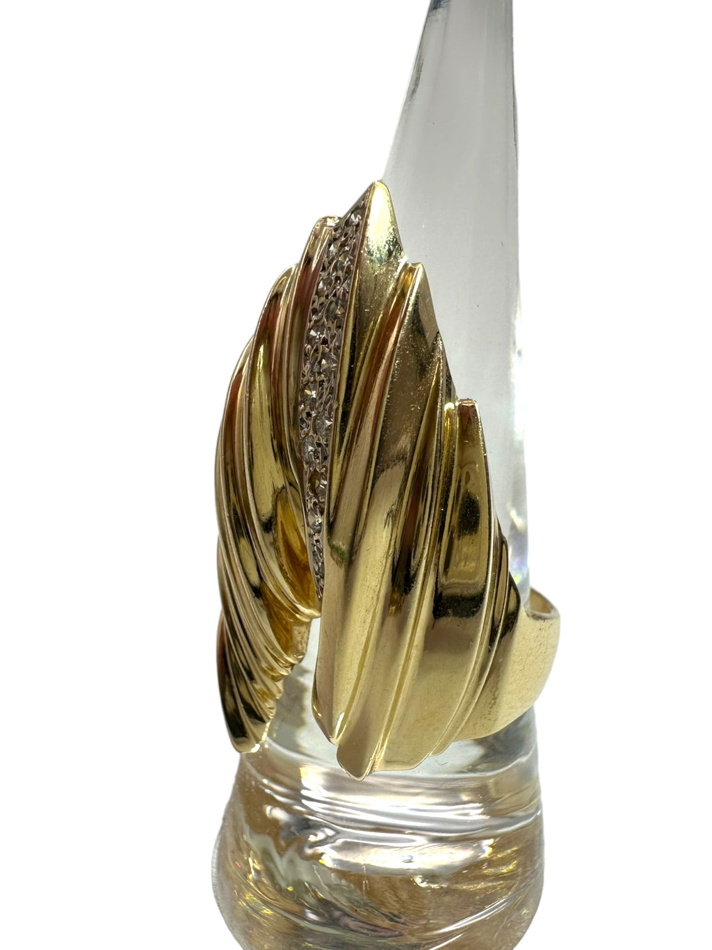 14k Diamond Edgy Shard Ring
