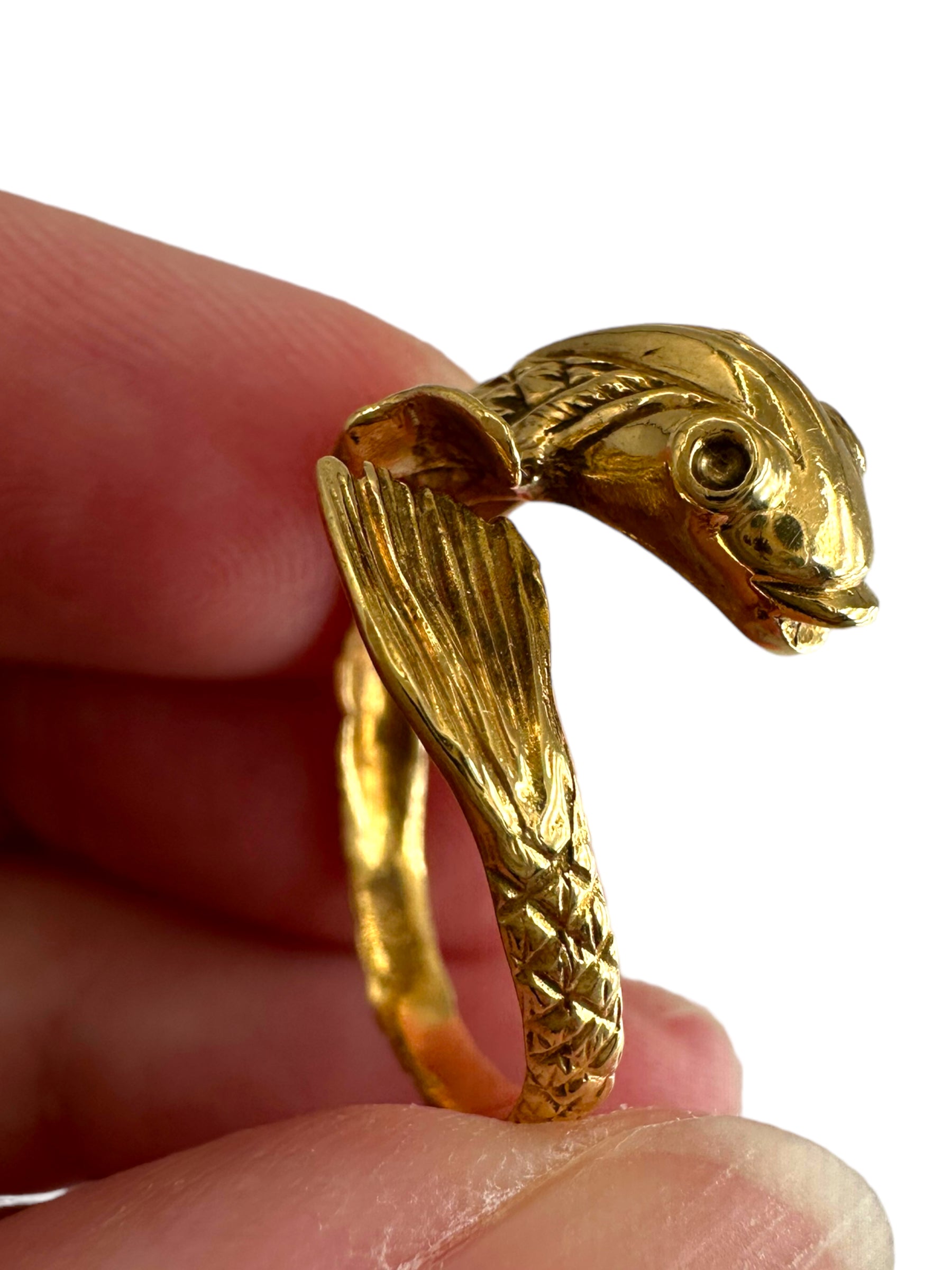 18k Koi Fish Wrap Ring