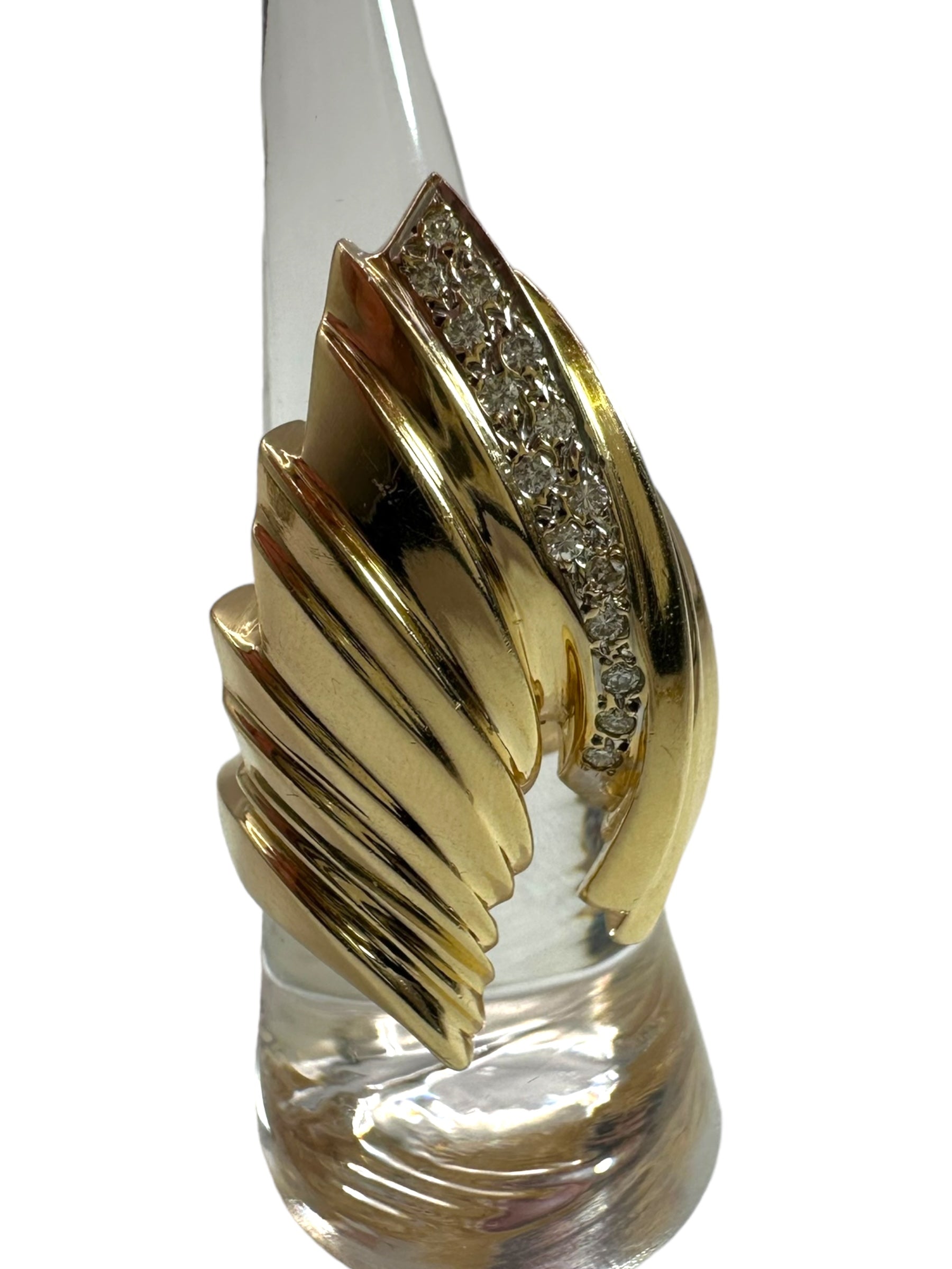 14k Diamond Edgy Shard Ring
