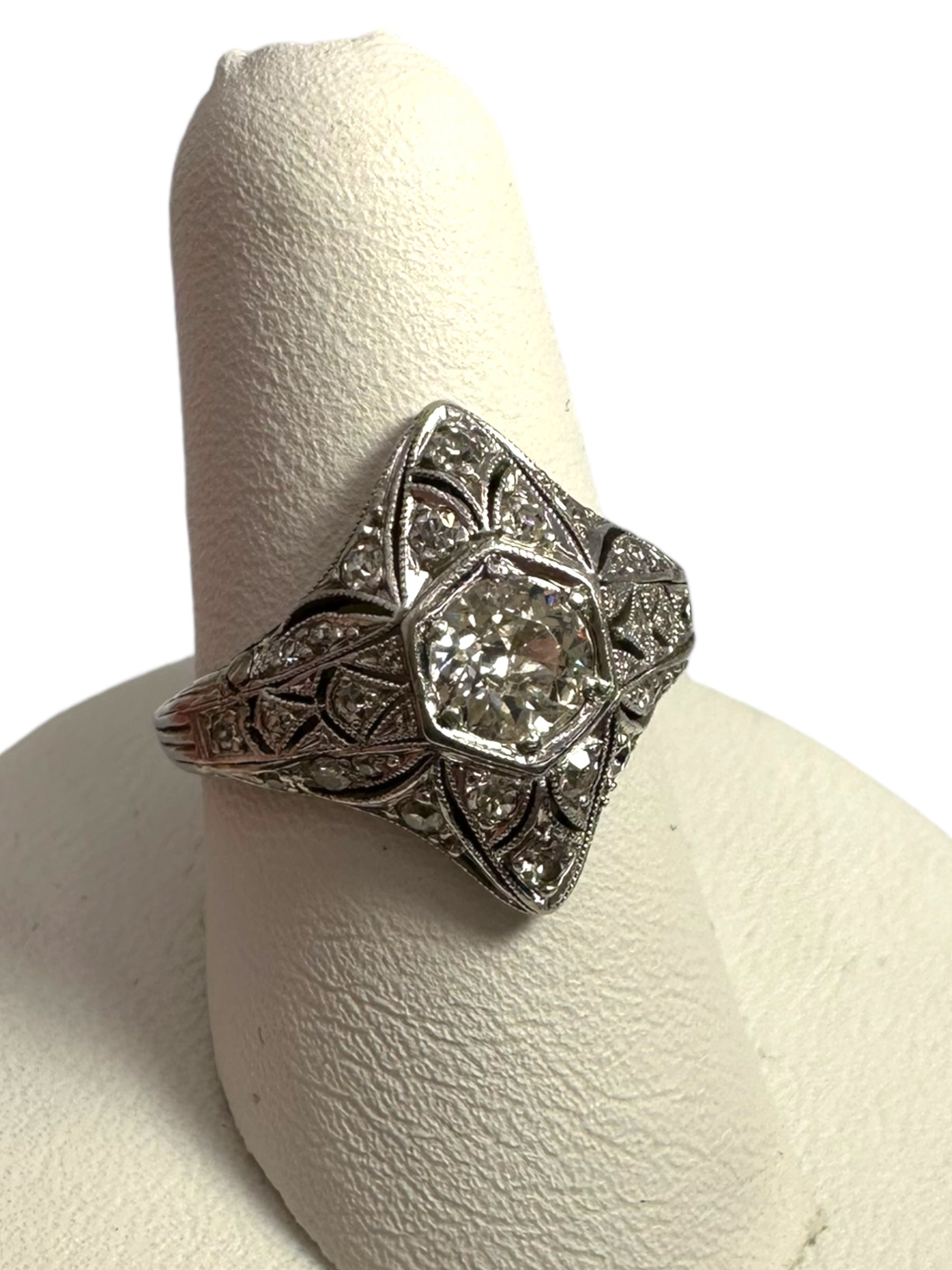 Art Deco Platinum Diamond Ring