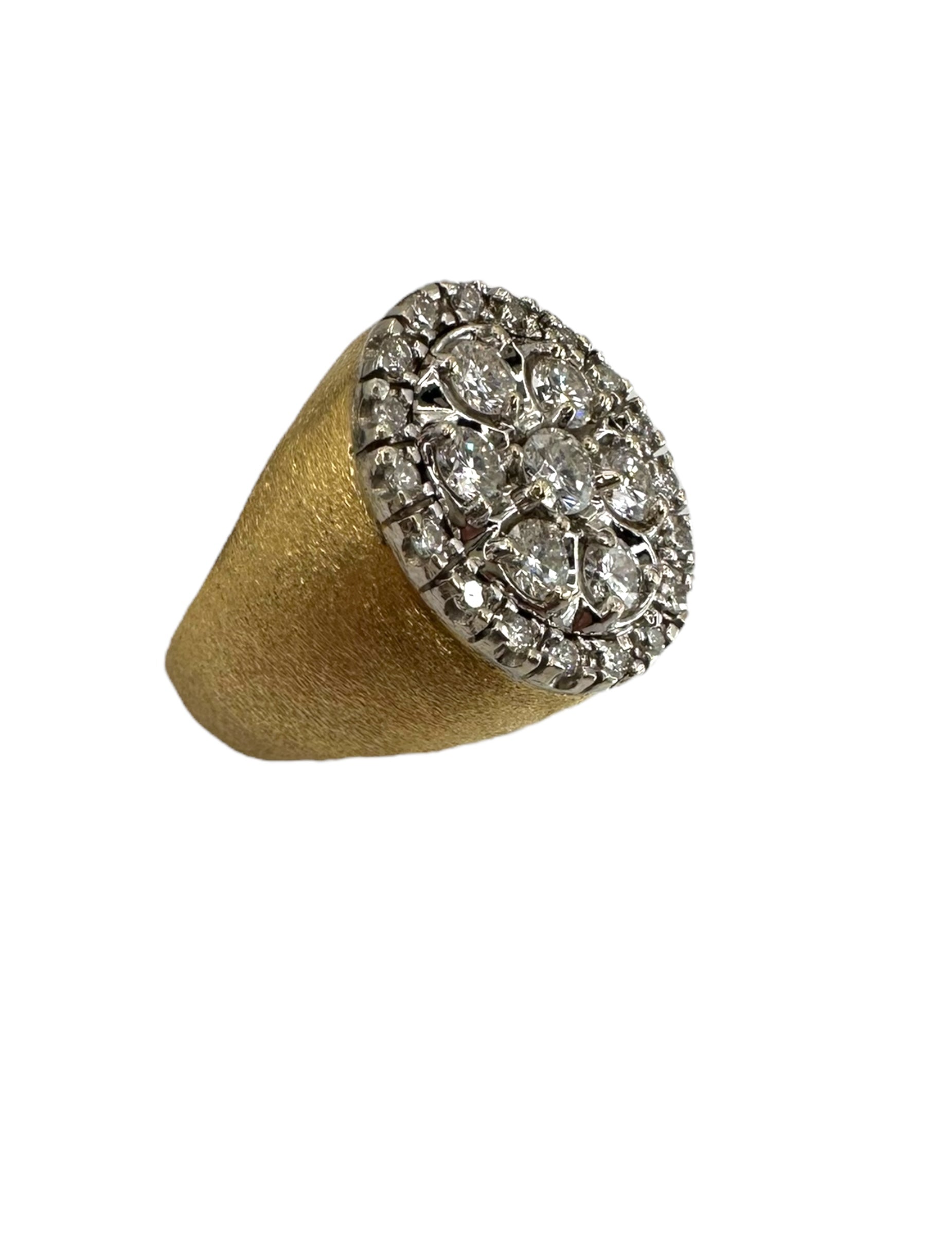 14k Diamond Cluster Ring