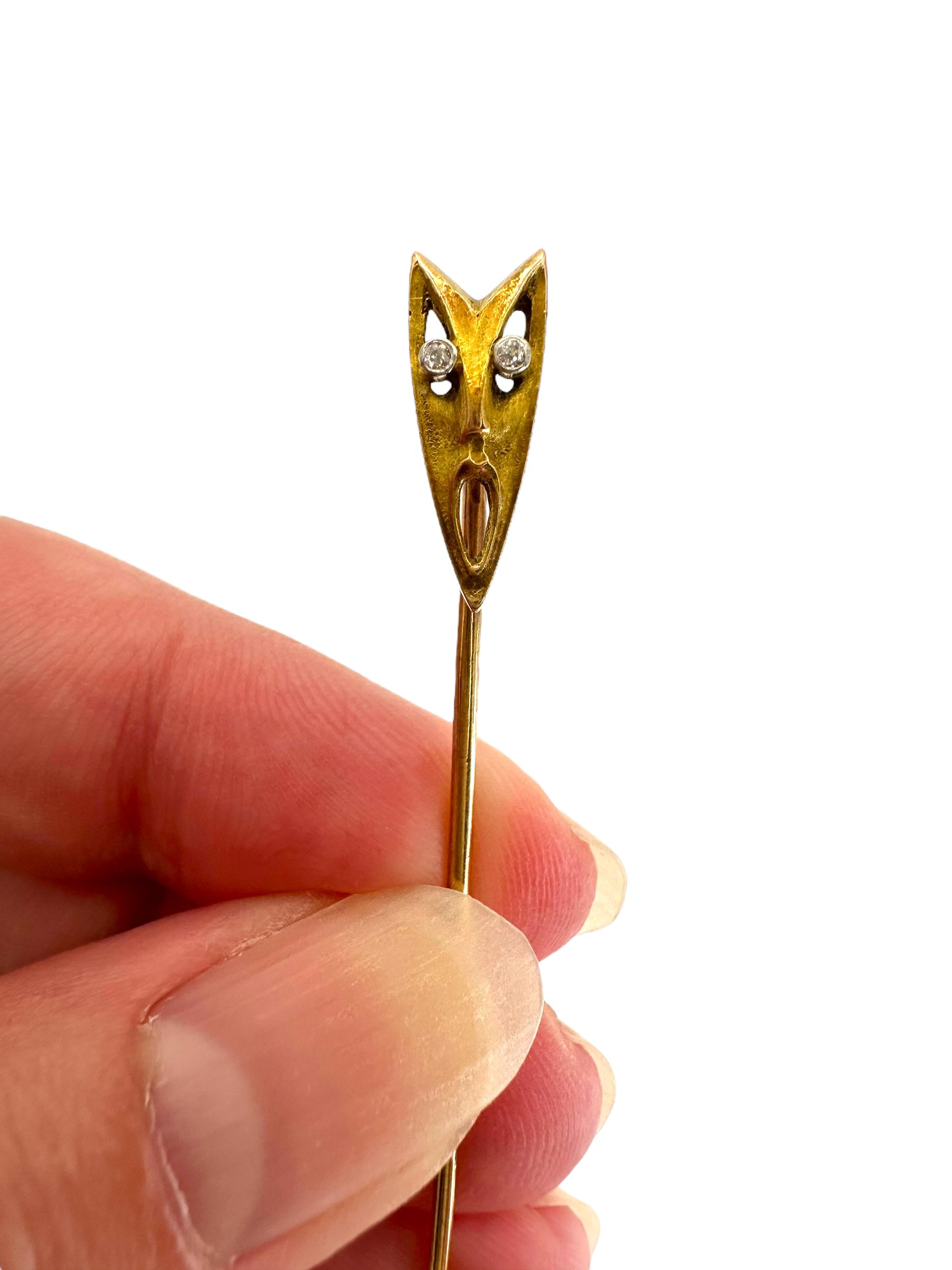 14k Screaming Stick Pin