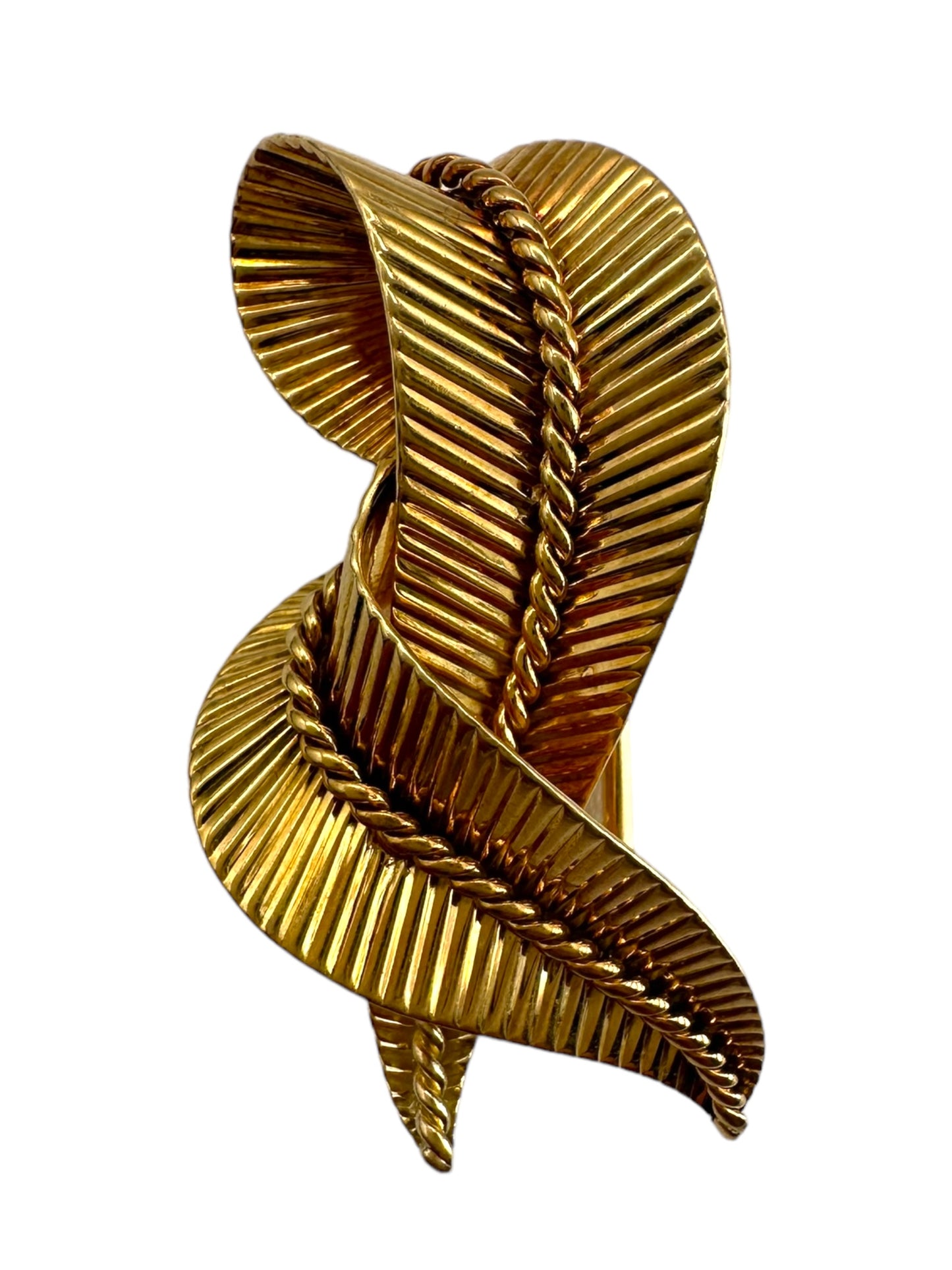 18k Retro Fur Clip Brooch