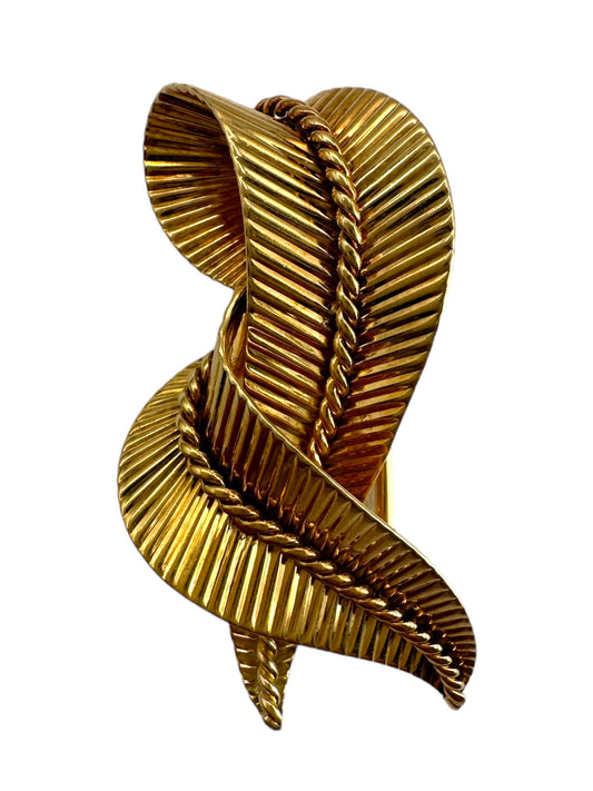 18k Retro Fur Clip Brooch