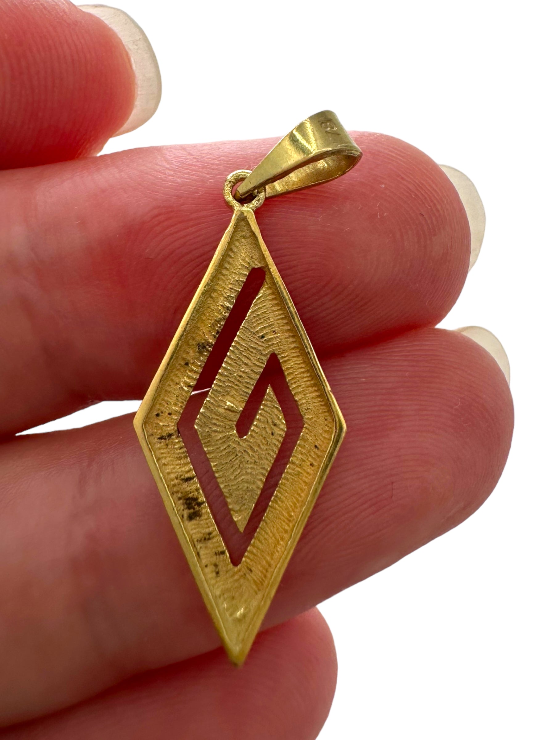 14k Greek Key Style Pendant