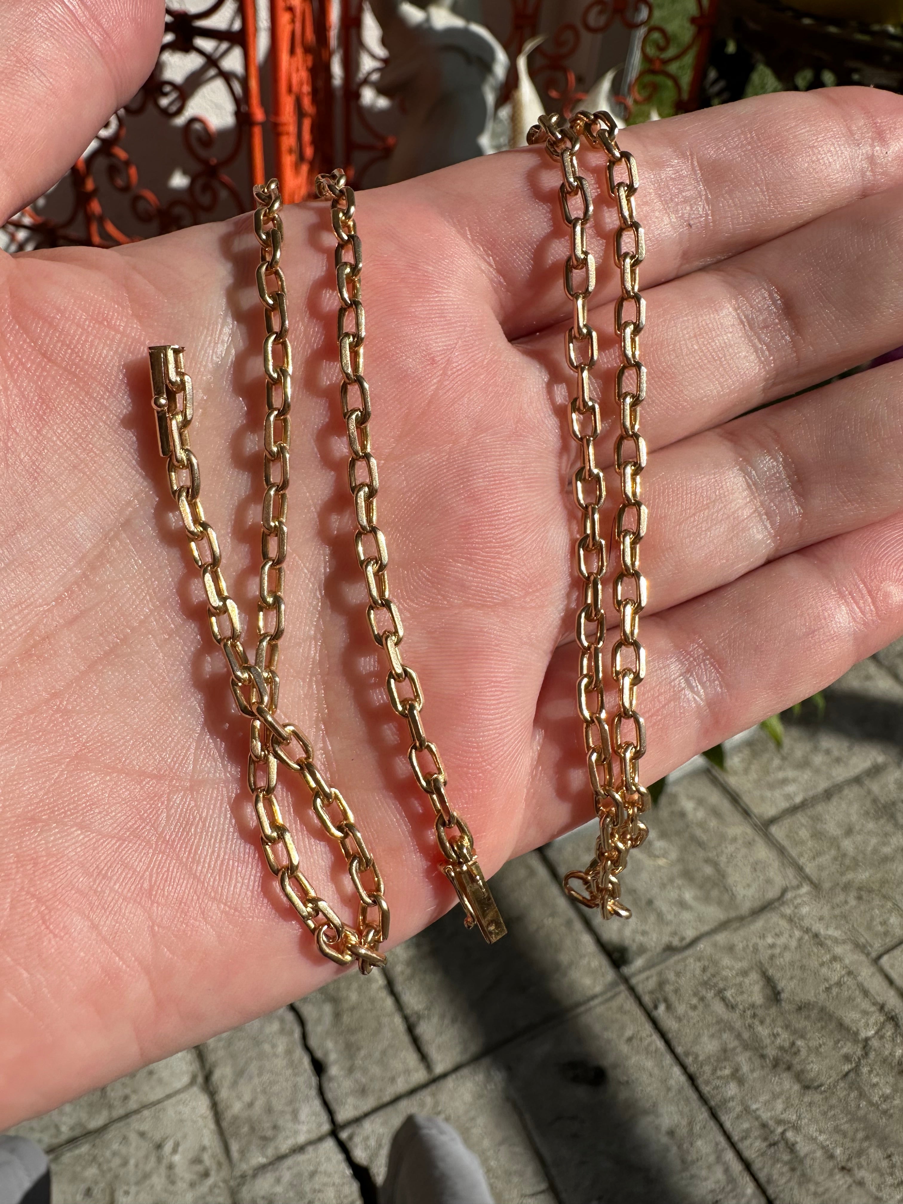 14k Biker Chain Necklace