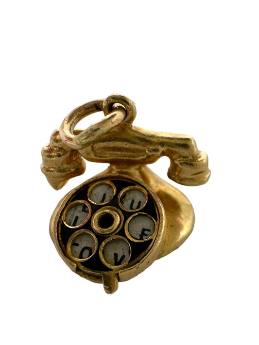 14k Telephone Charm