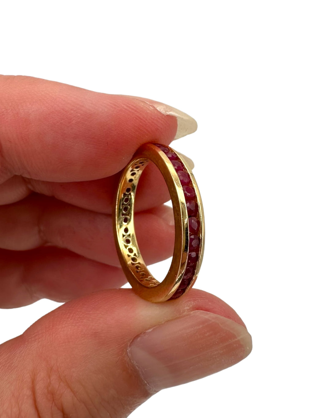 14k Ruby Eternity Band Ring