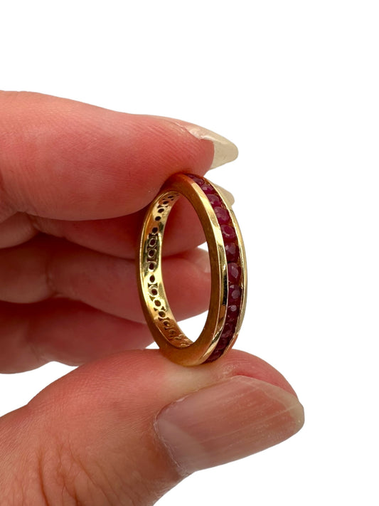 14k Ruby Eternity Band Ring