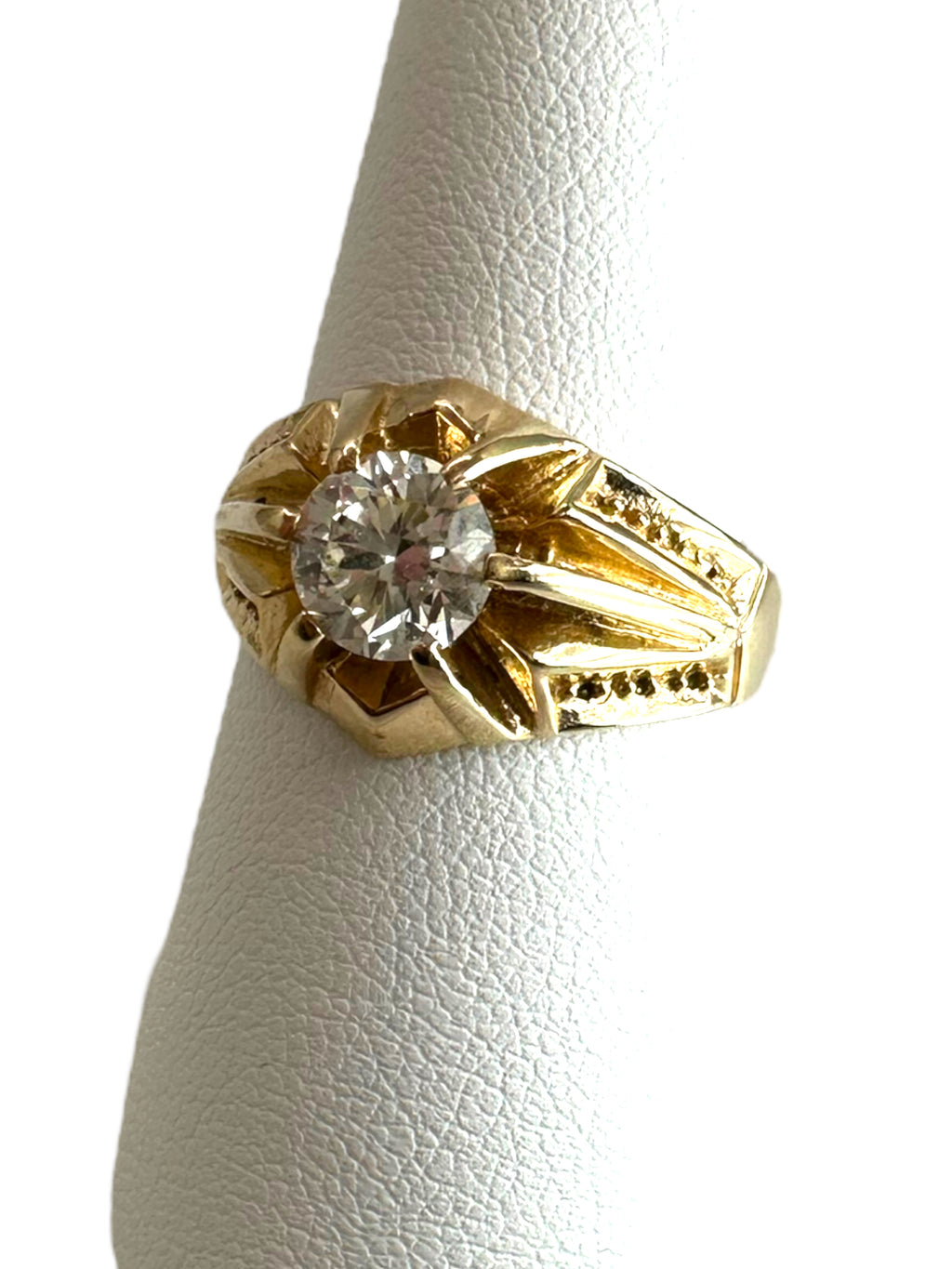 14k Diamond Nautical Star Ring