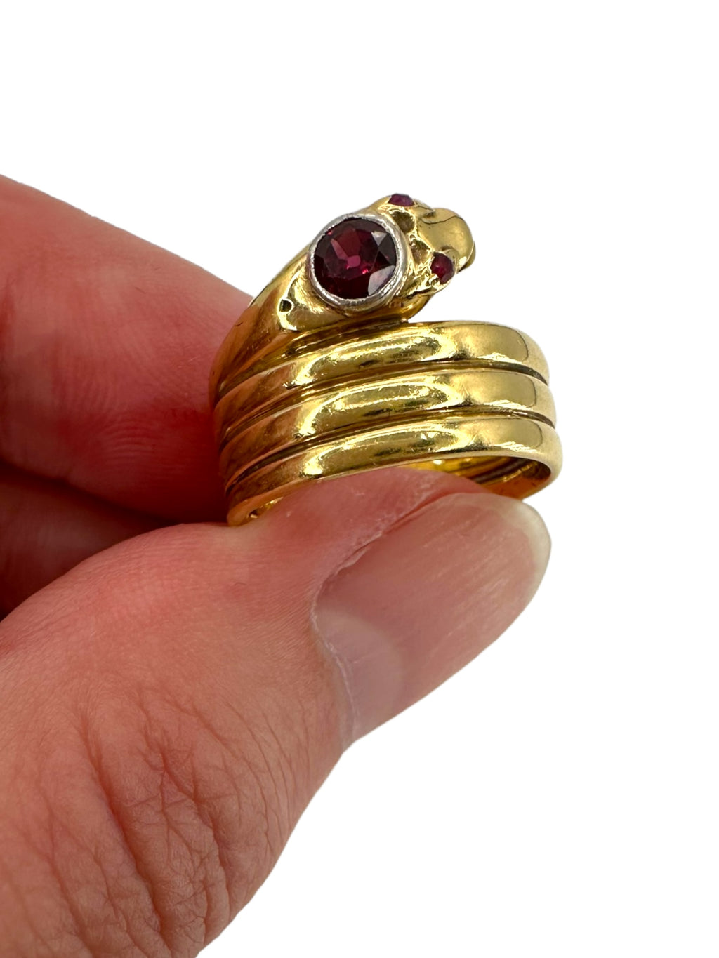 18k Ruby Snake Ring