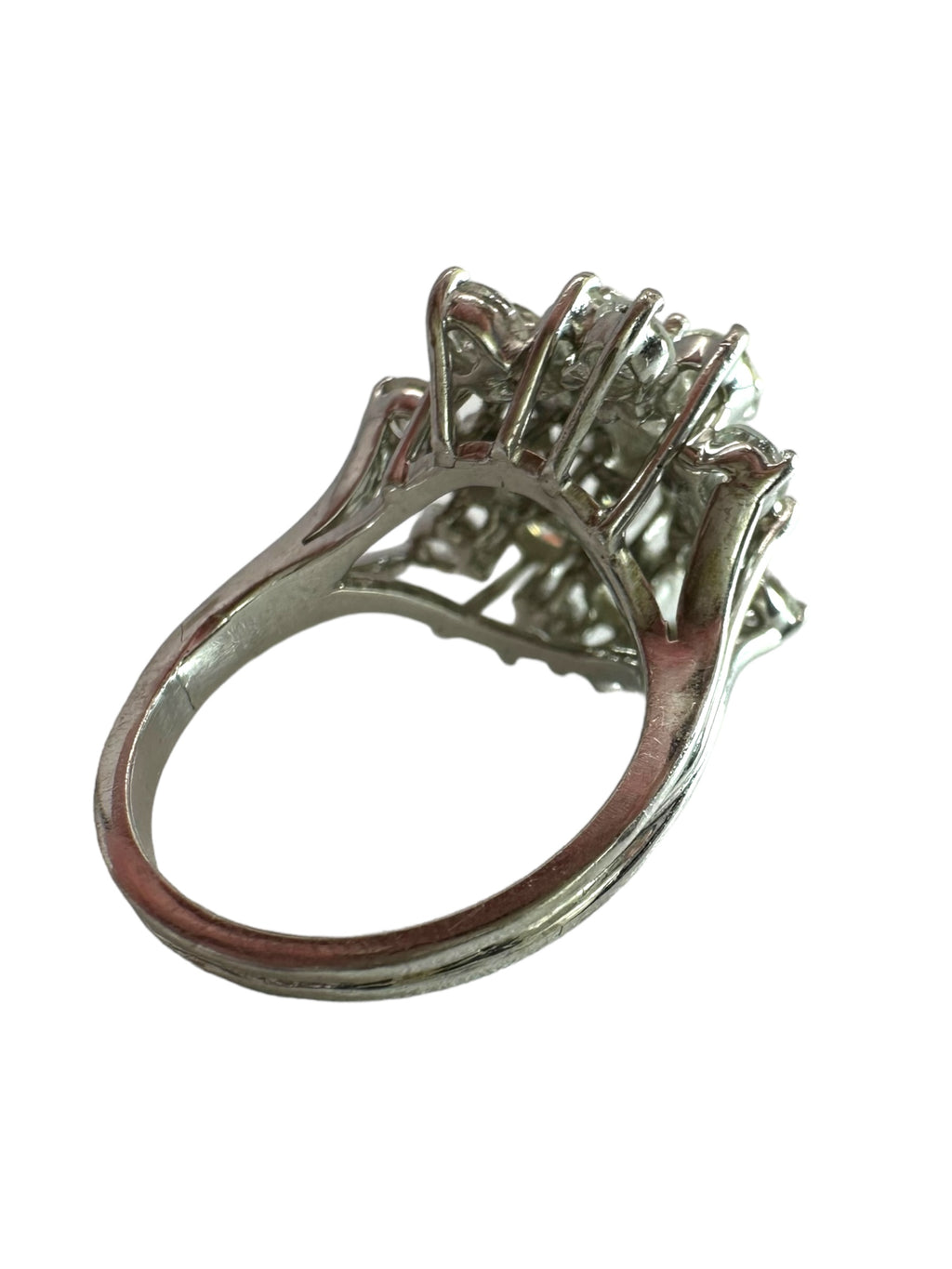 Platinum Diamond Cluster Ring