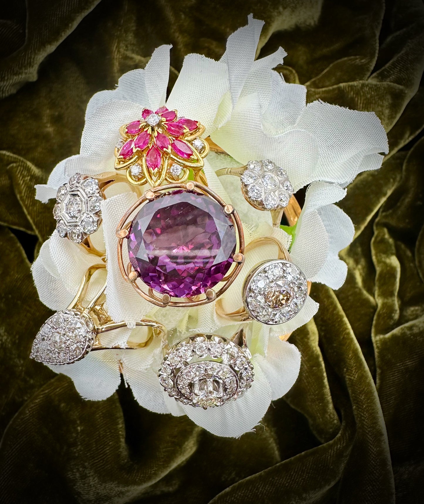 14k Synthetic Corundum Ring