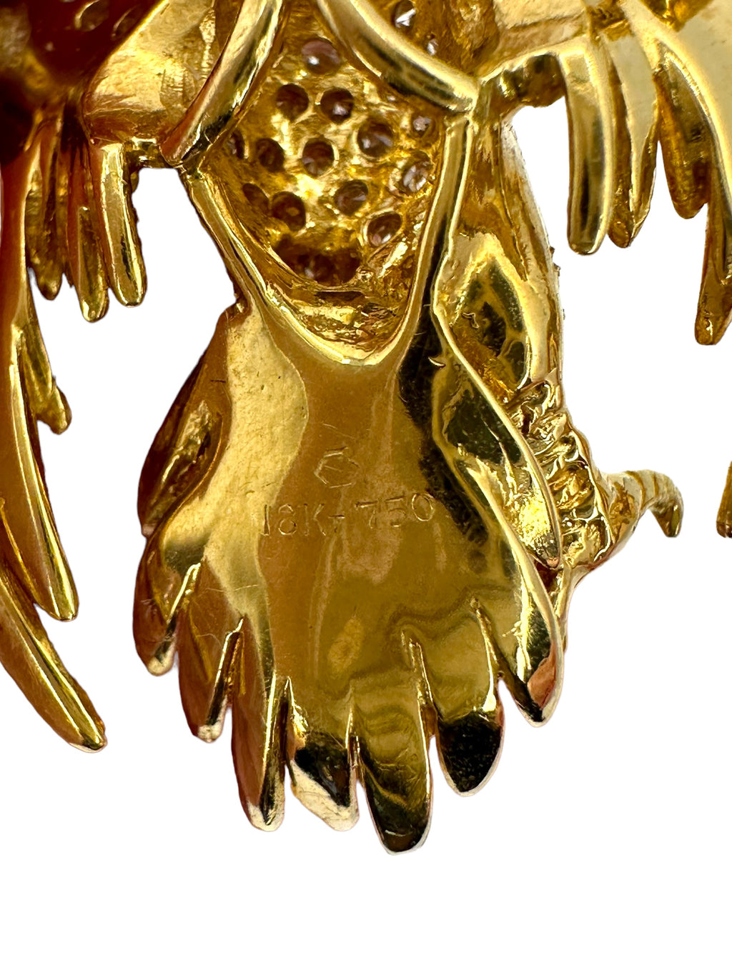 18k Diamond Eagle Brooch/ Pendant