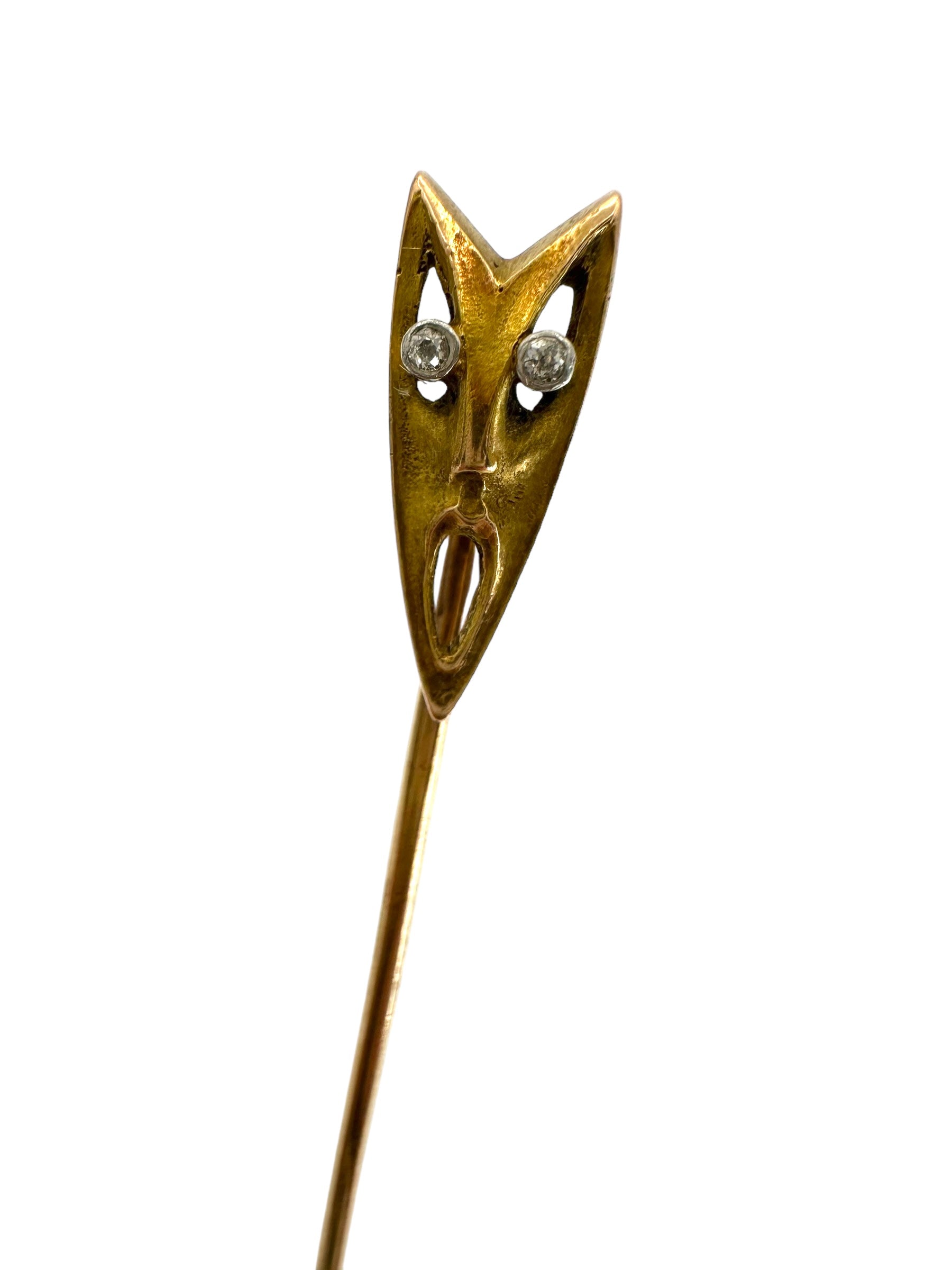 14k Screaming Stick Pin