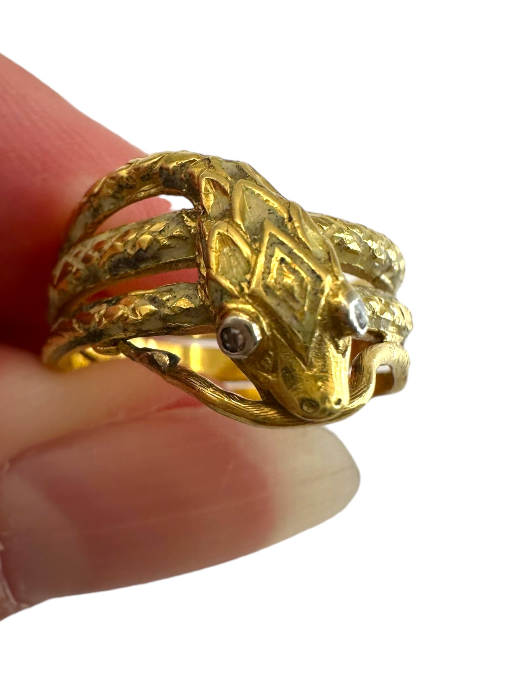18k Snake Ring
