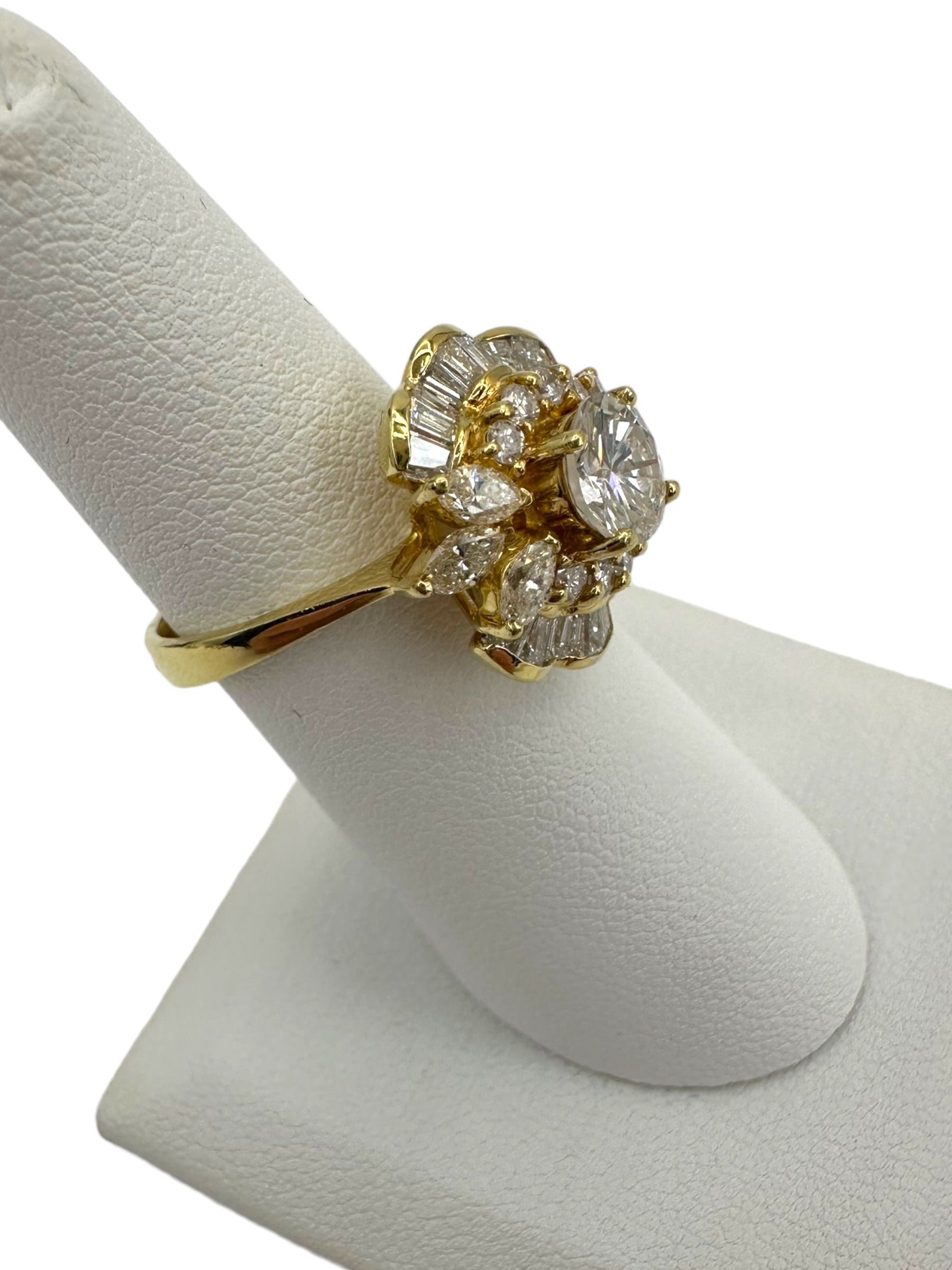 18k Diamond Ballerina/ Cluster Ring
