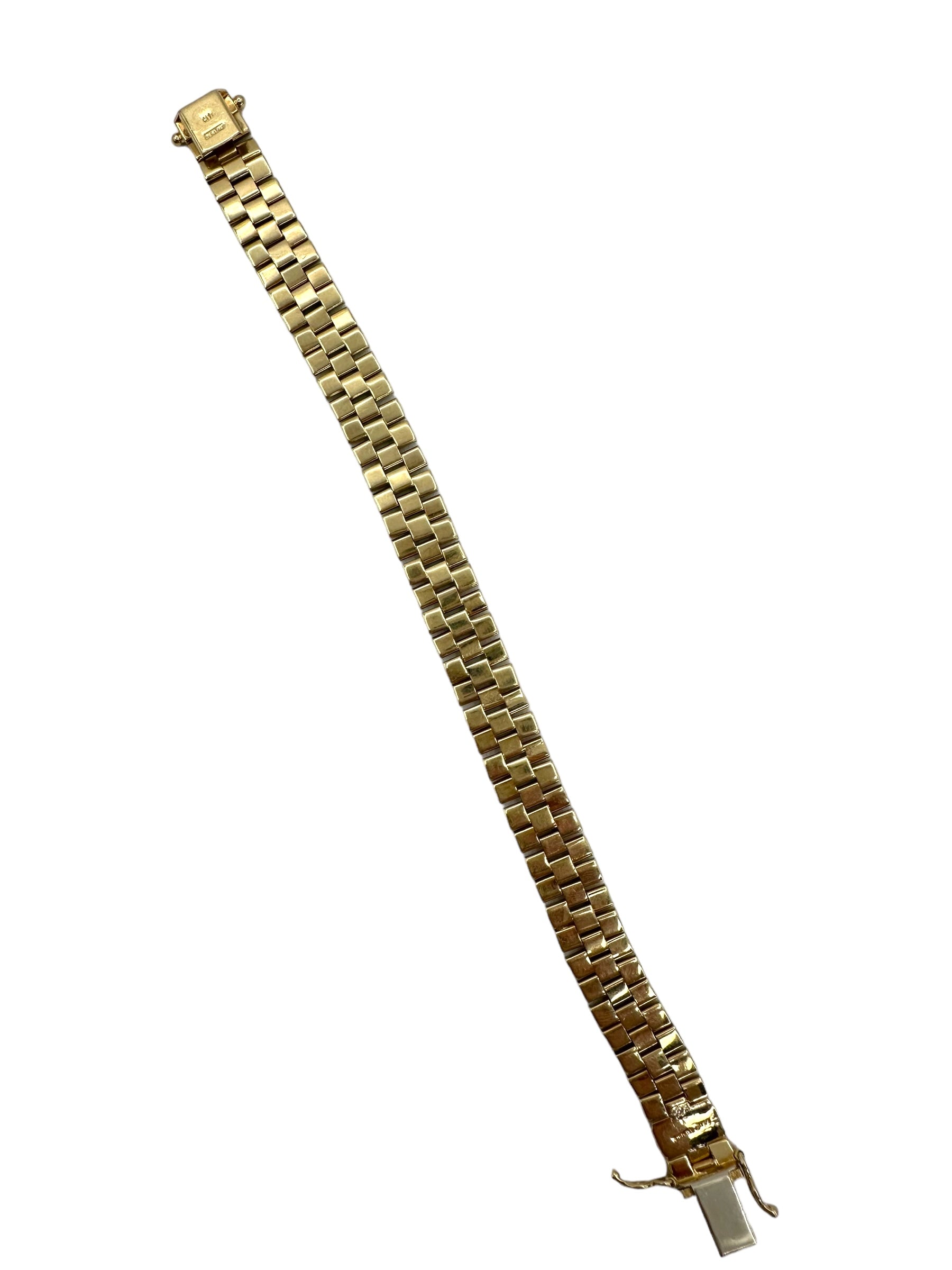 14k Watch Band Style Diamond Bracelet