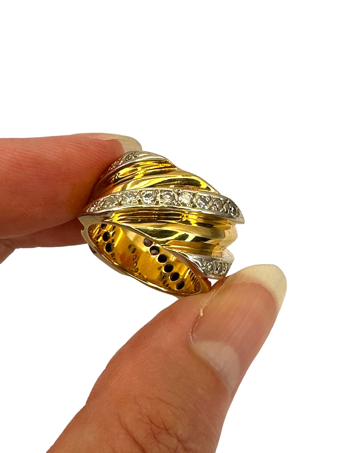 18k Diamond Eternity Spiral Ring