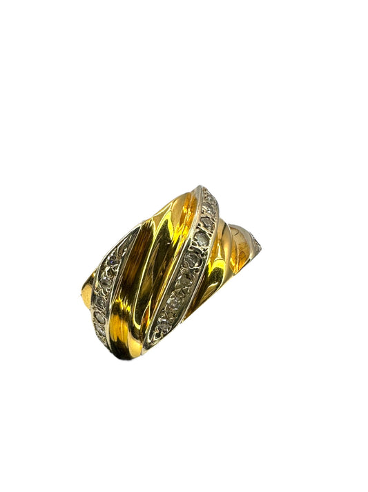 18k Diamond Eternity Spiral Ring