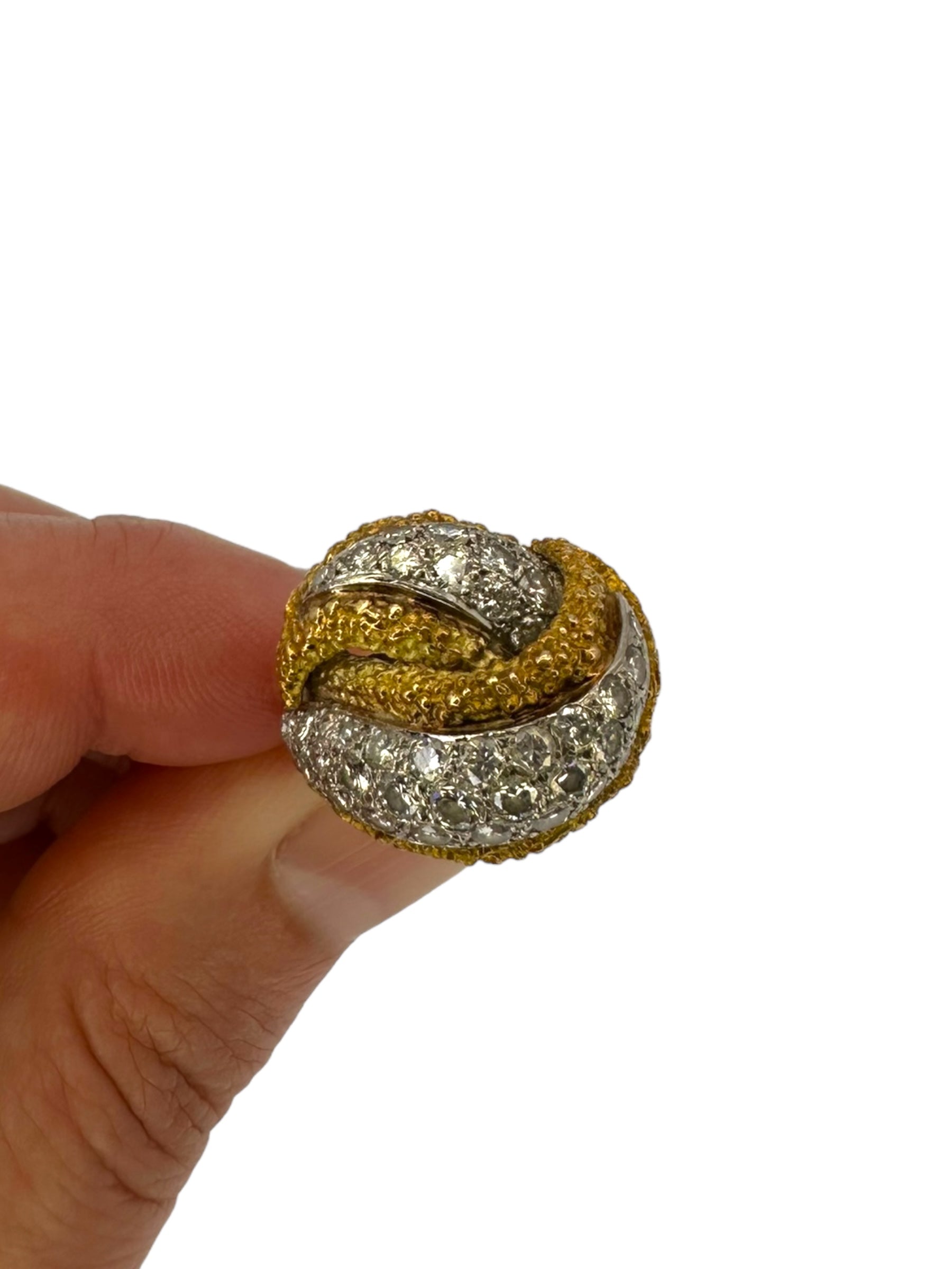 18k Wrap-over Diamond Ring