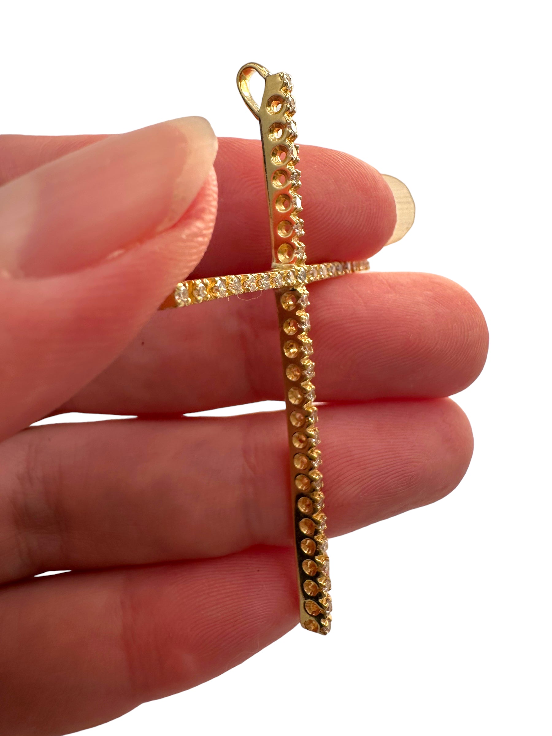 18k Diamond Cross Pendant