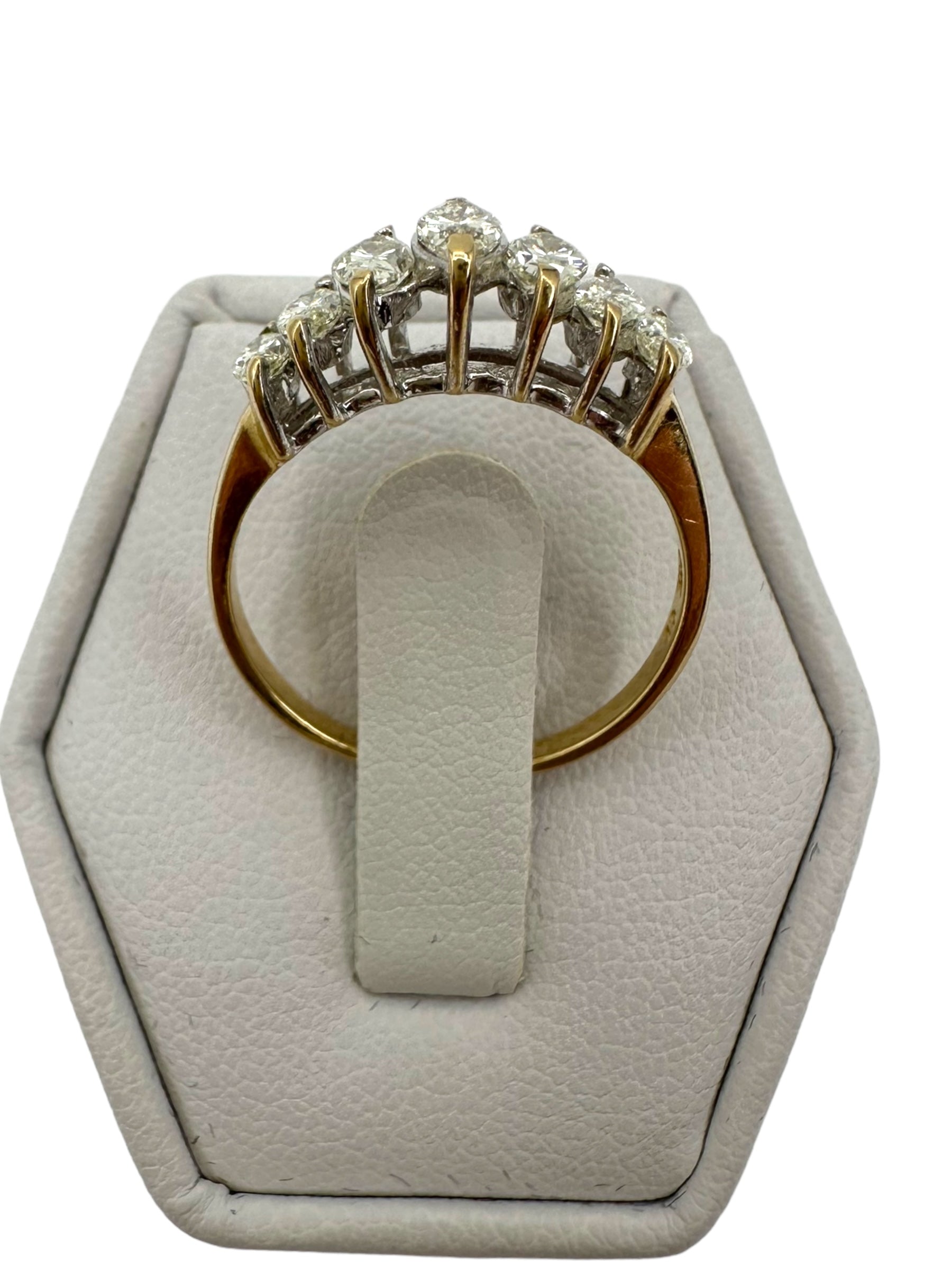 14k Marquis Diamond Stacker Band