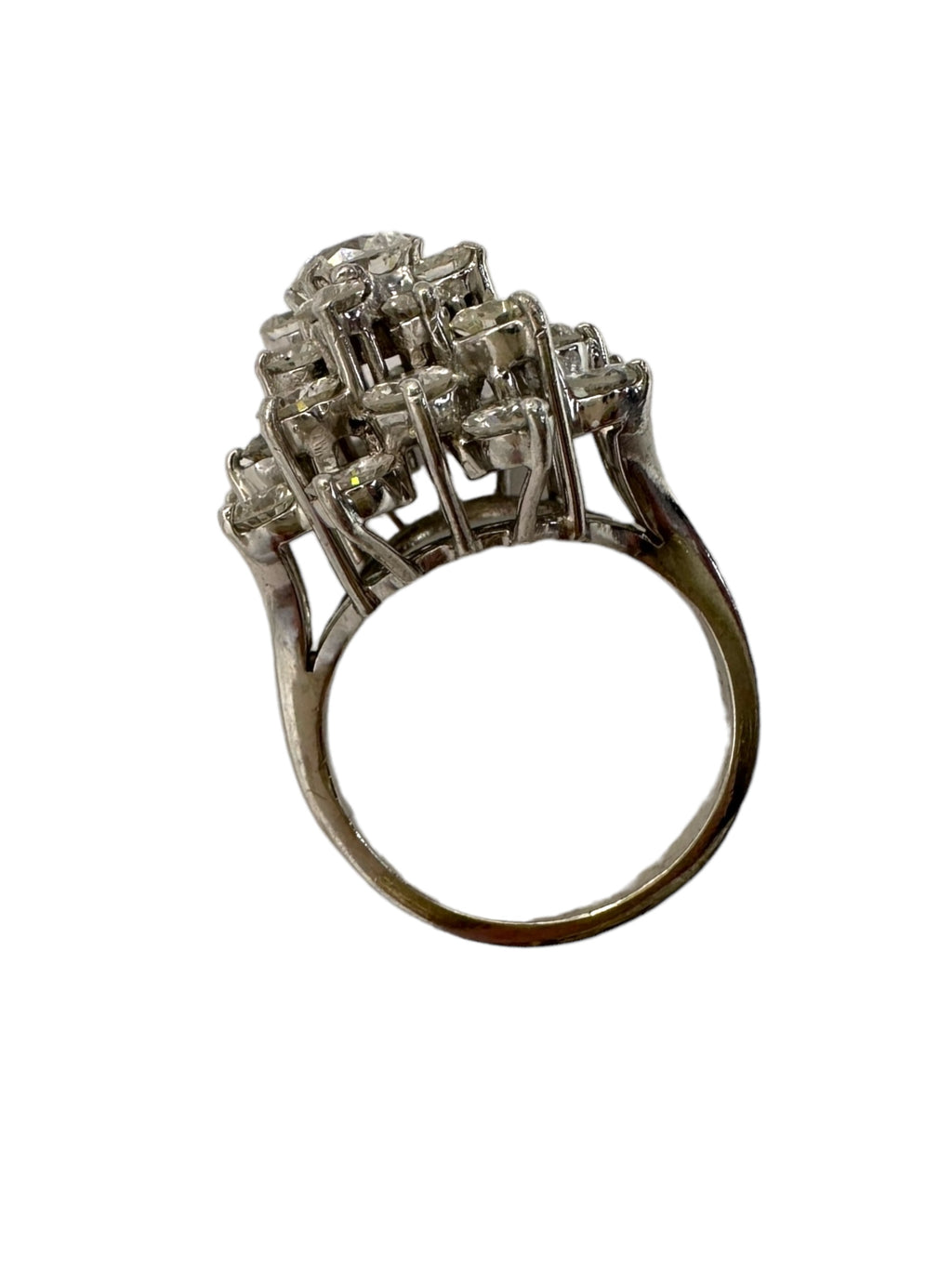 Platinum Diamond Cluster Ring