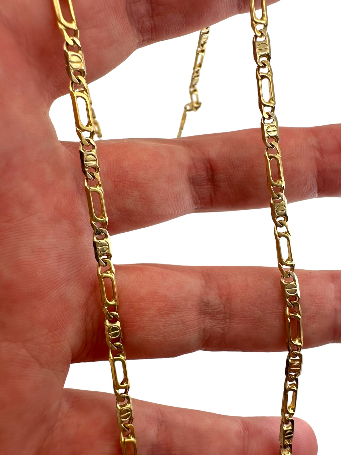 14k Nail Head Chain Necklace