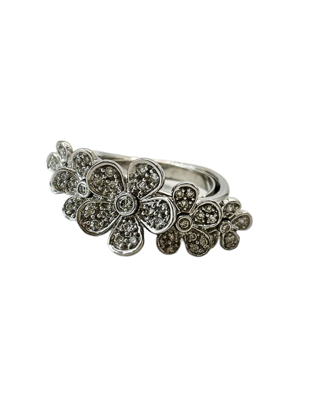 18k Articulating Flowers Ring