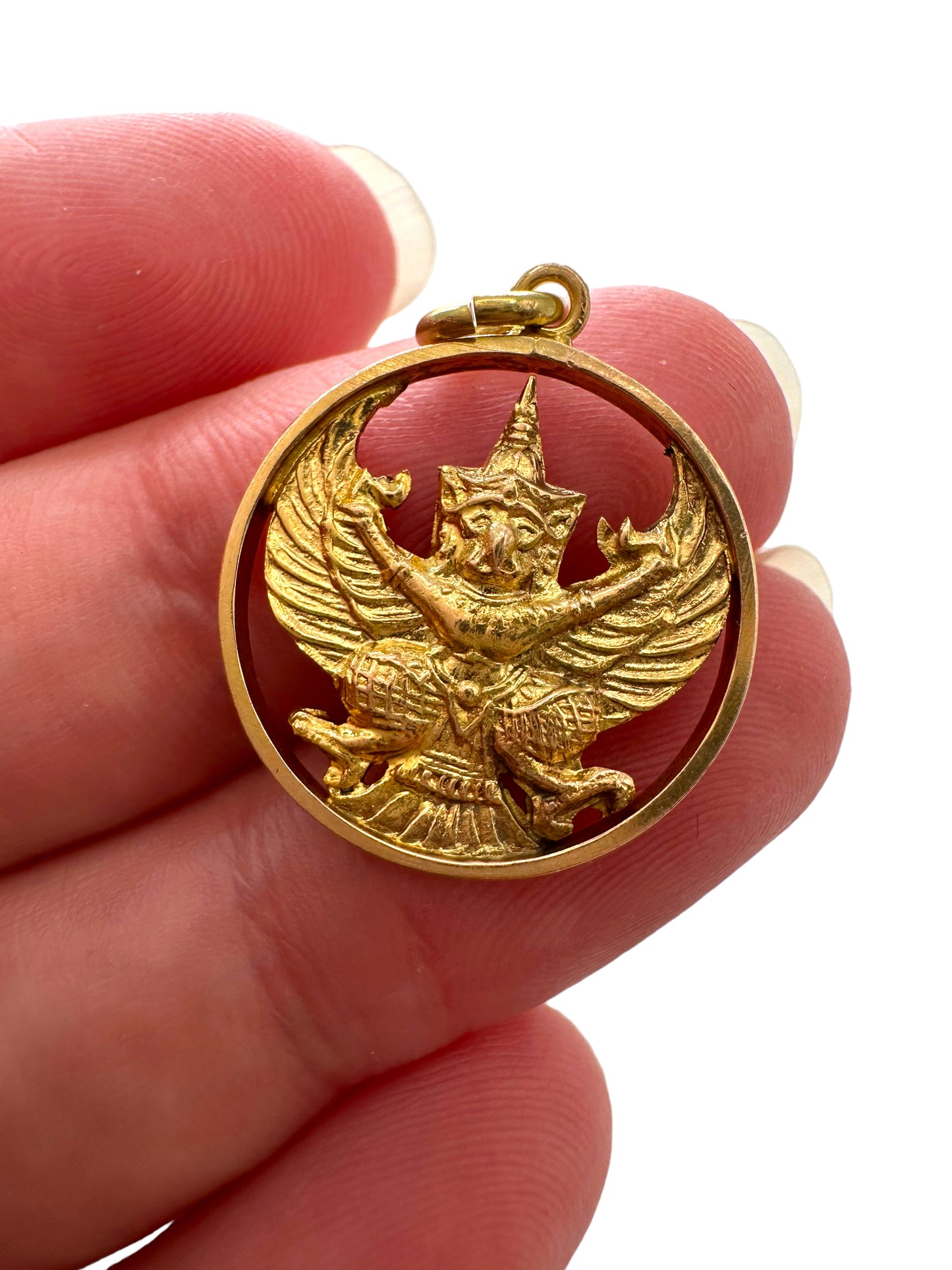 14k Garuda Hindu God Charm