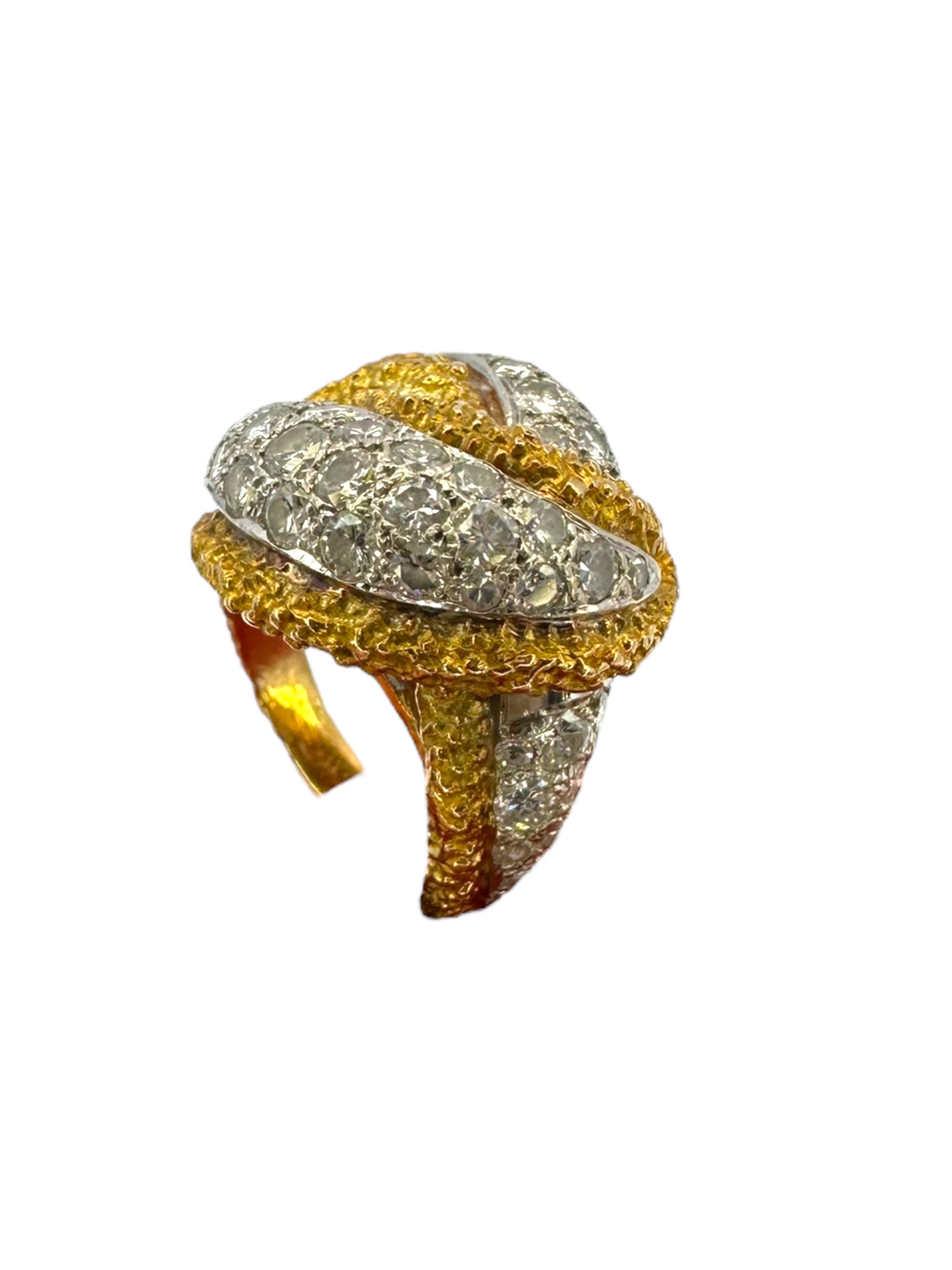 18k Wrap-over Diamond Ring