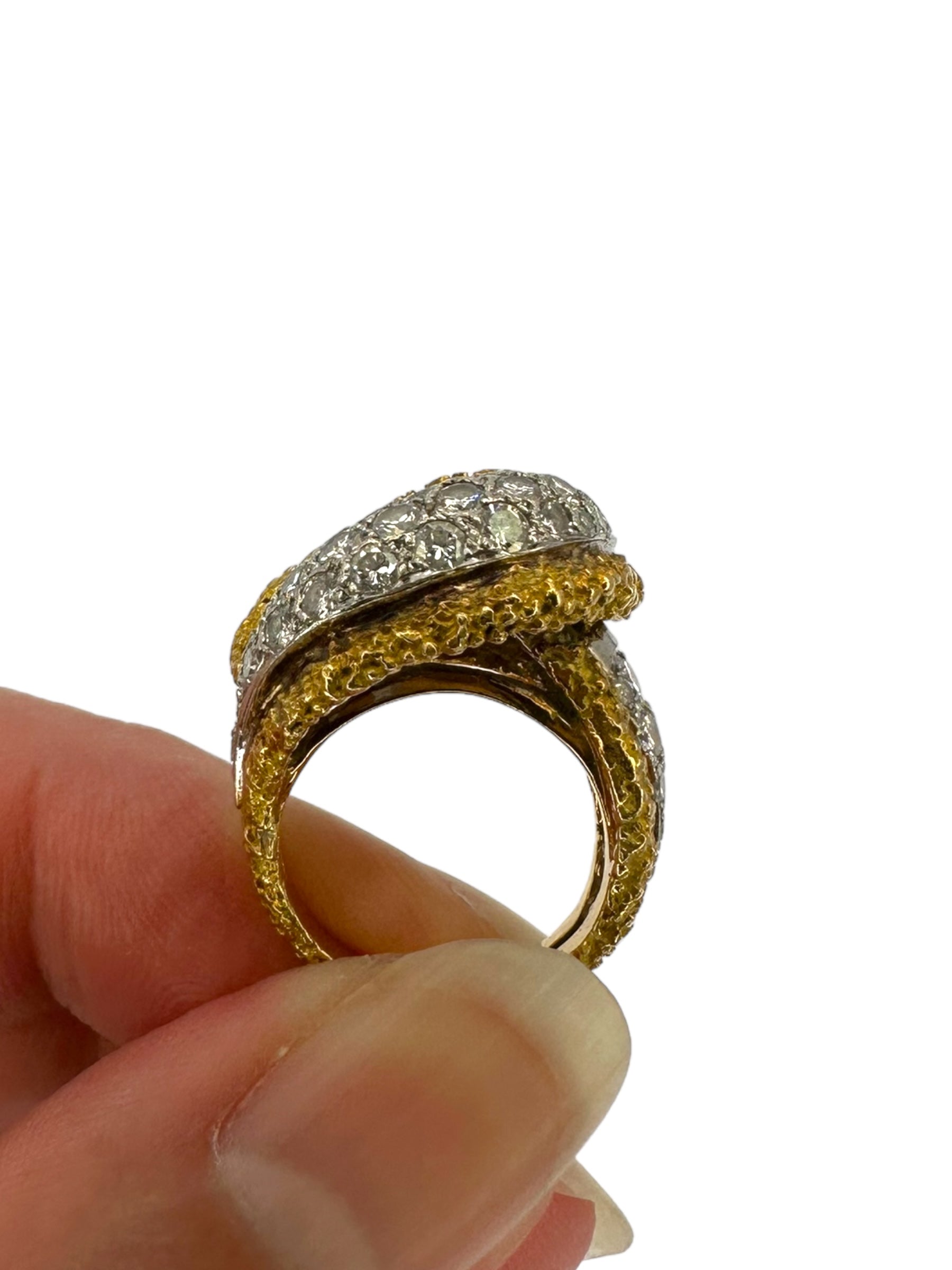 18k Wrap-over Diamond Ring