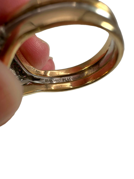 14k Platinum Old Euro Diamond Ring