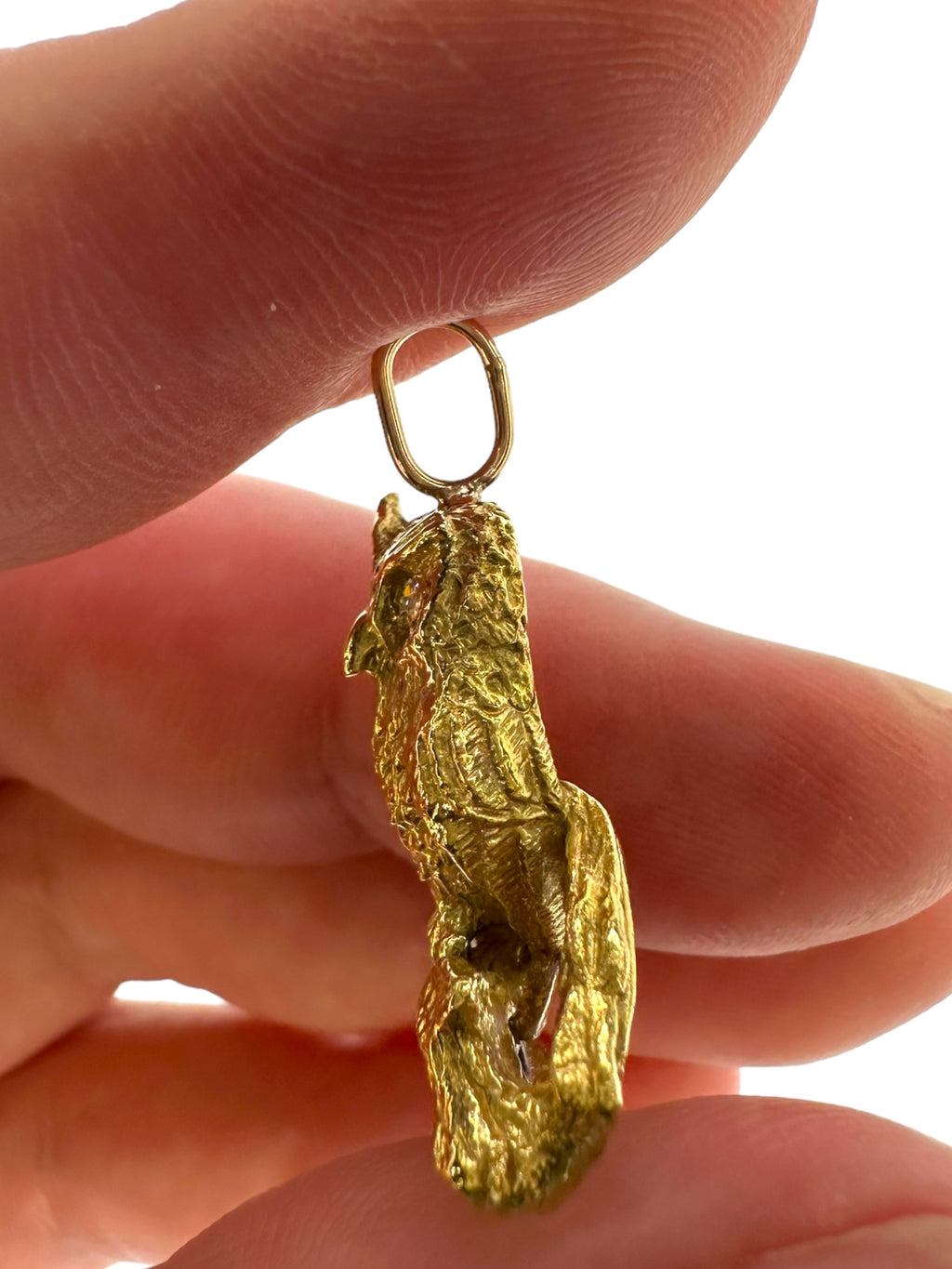 18k Owl Diamond Pendant