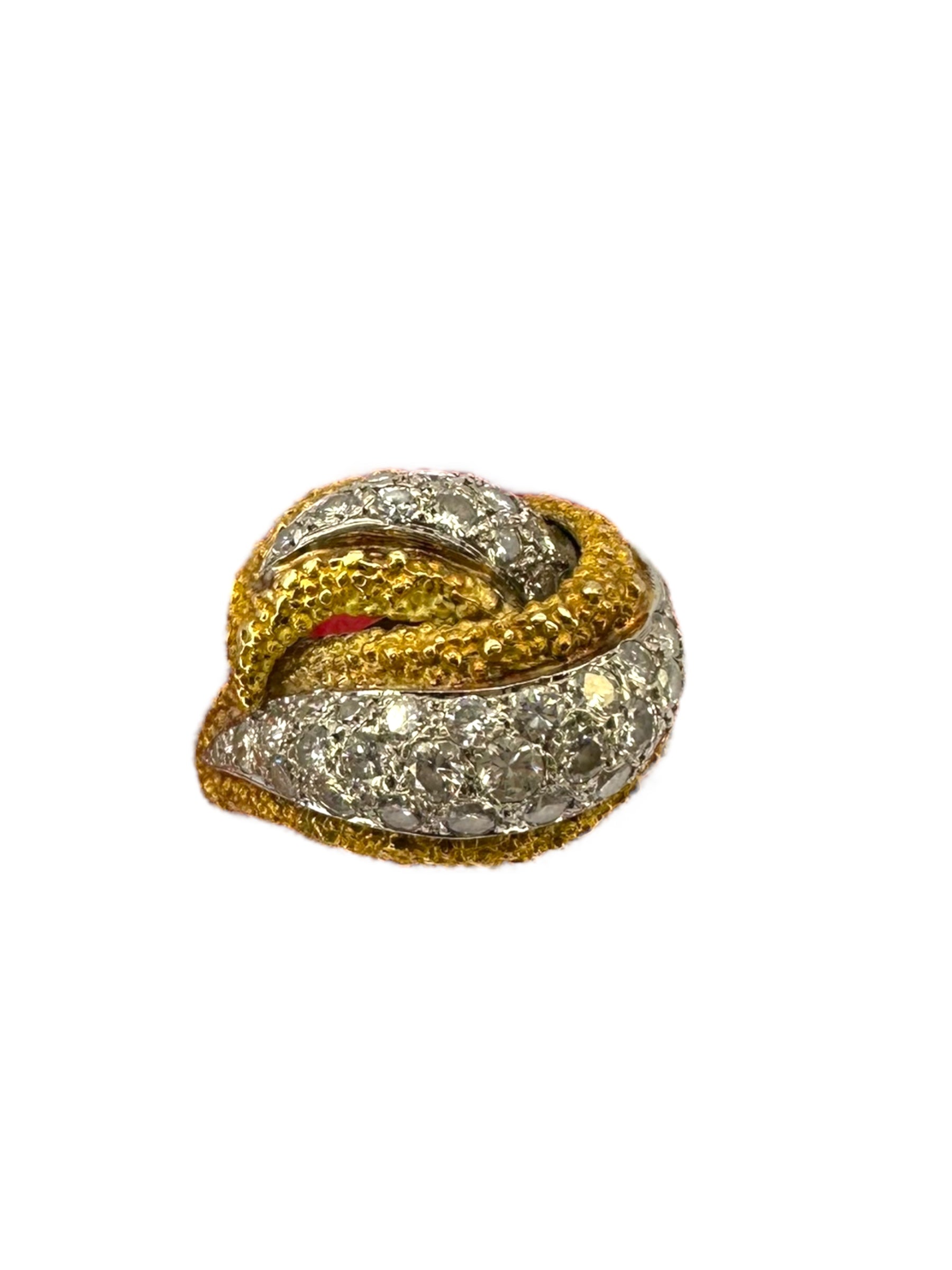 18k Wrap-over Diamond Ring