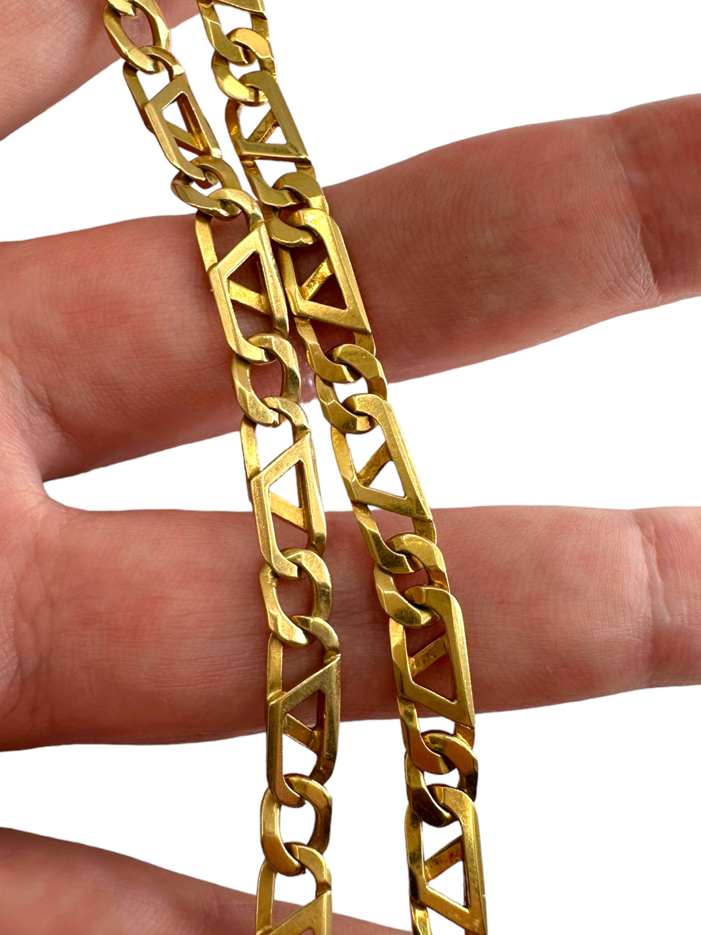 14k Scaffold Link Bracelet