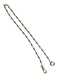 14k Black Enamel Barrel Link Watch Chain