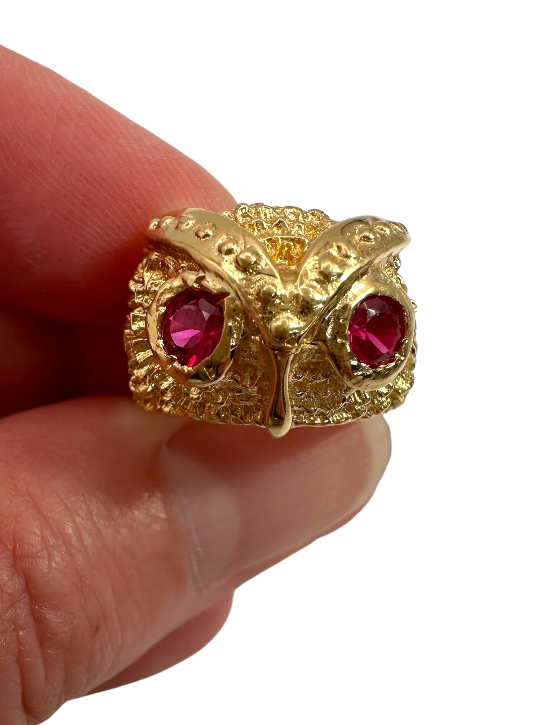 14k Owl Ring