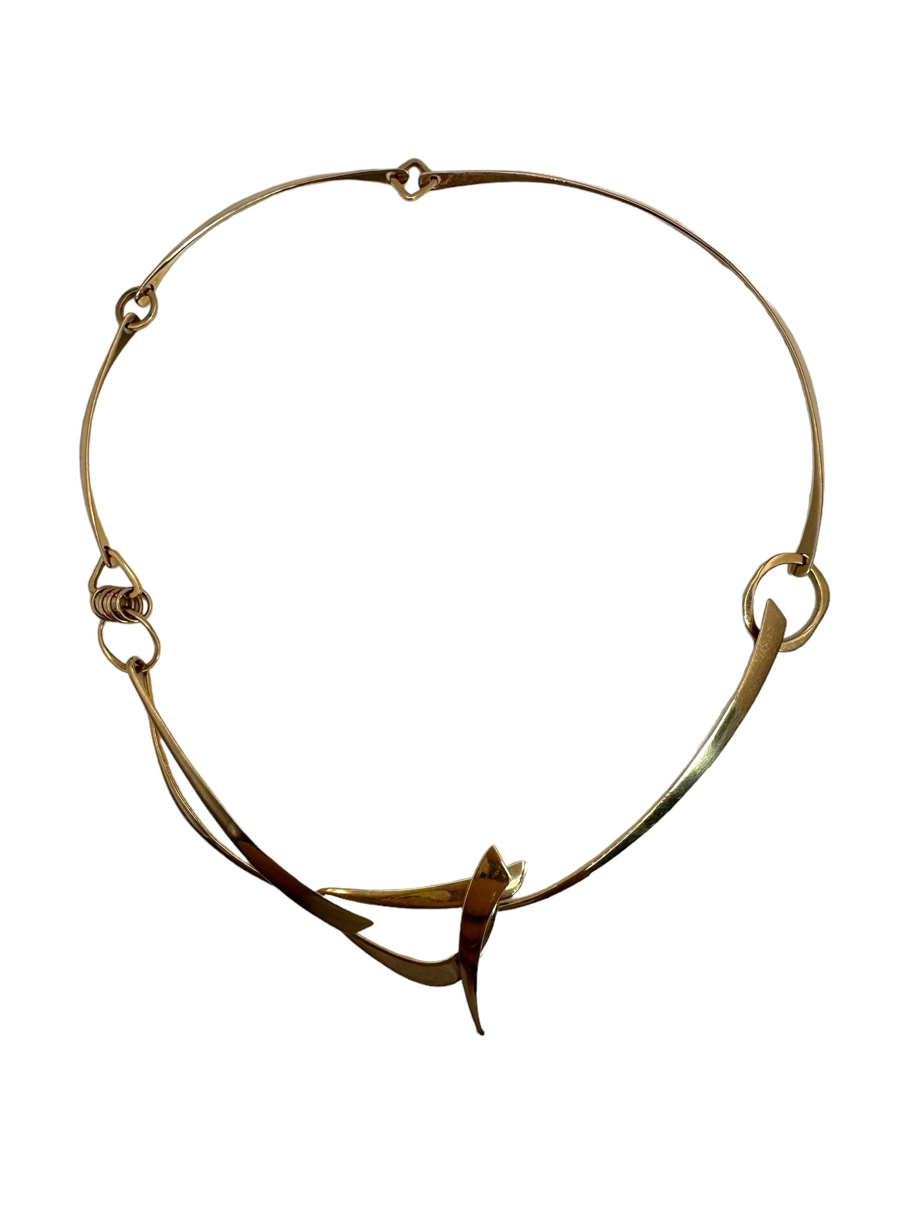 14k Handmade Organic Necklace